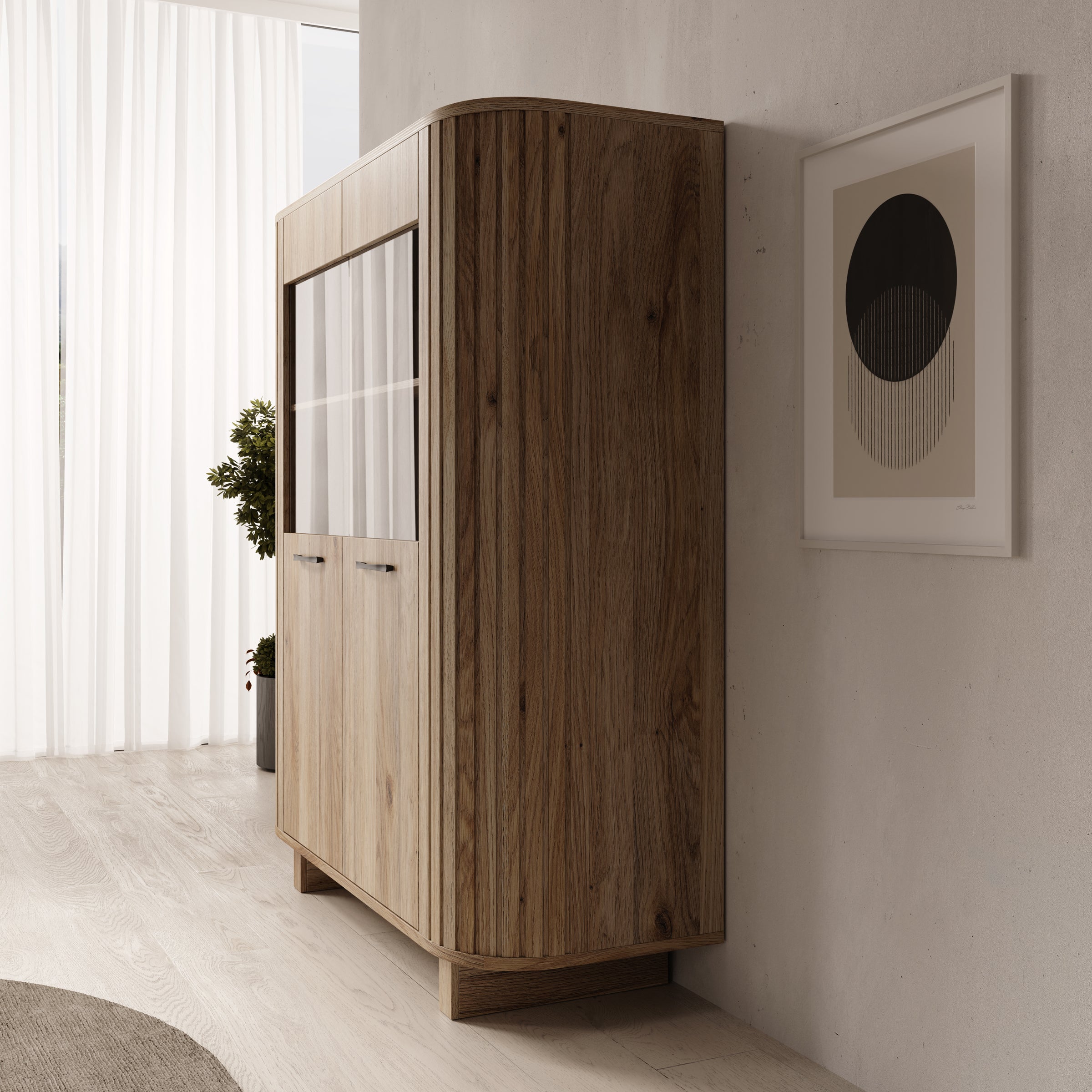Falero - Buffetkast - Eiken - 135x50x162 cm
