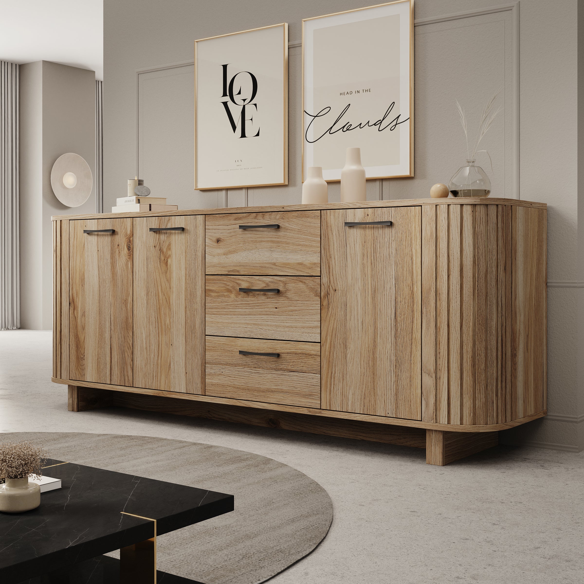 Falero - Dressoir - Eikenpatroon - 220x50x88 cm