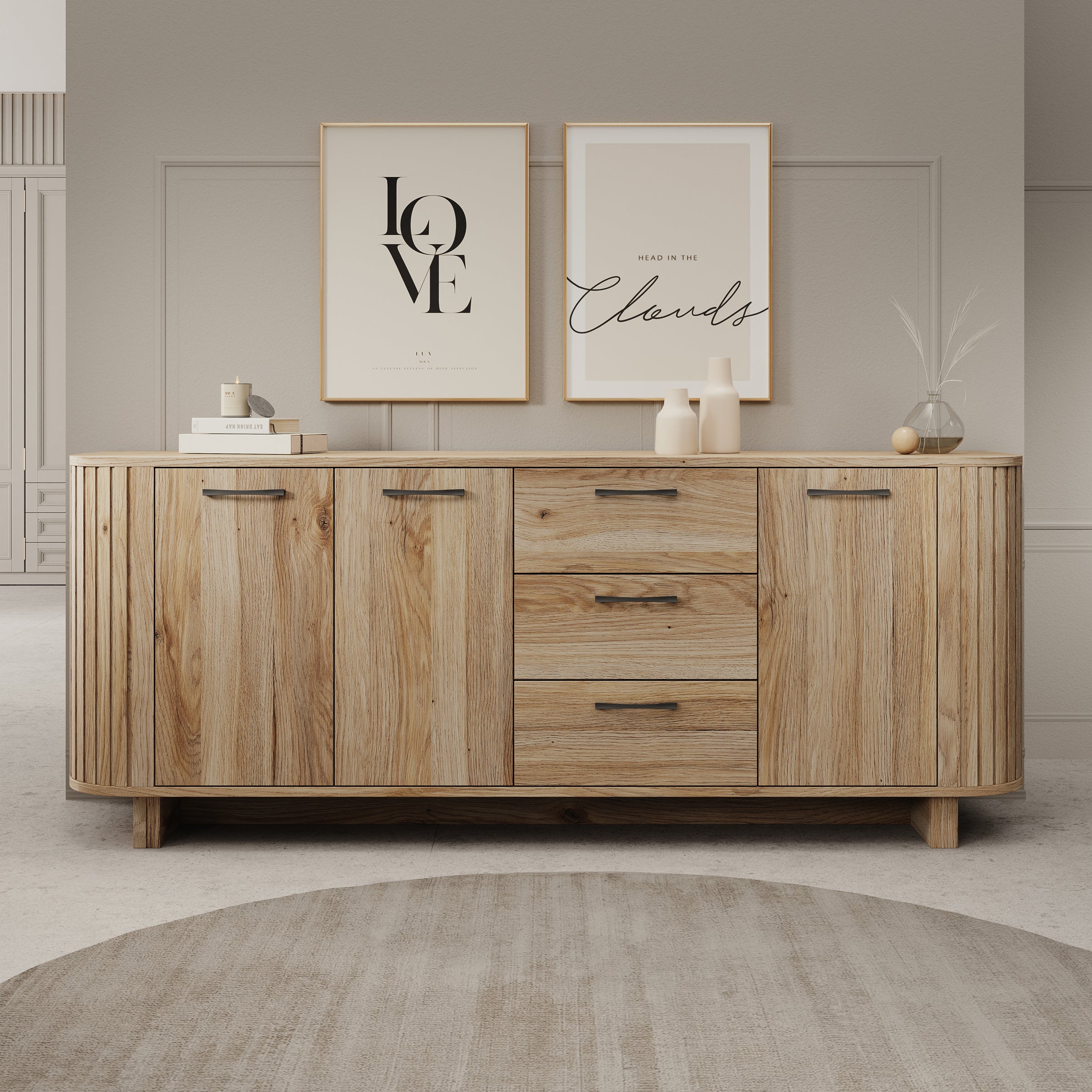 Falero - Dressoir - Eikenpatroon - 220x50x88 cm