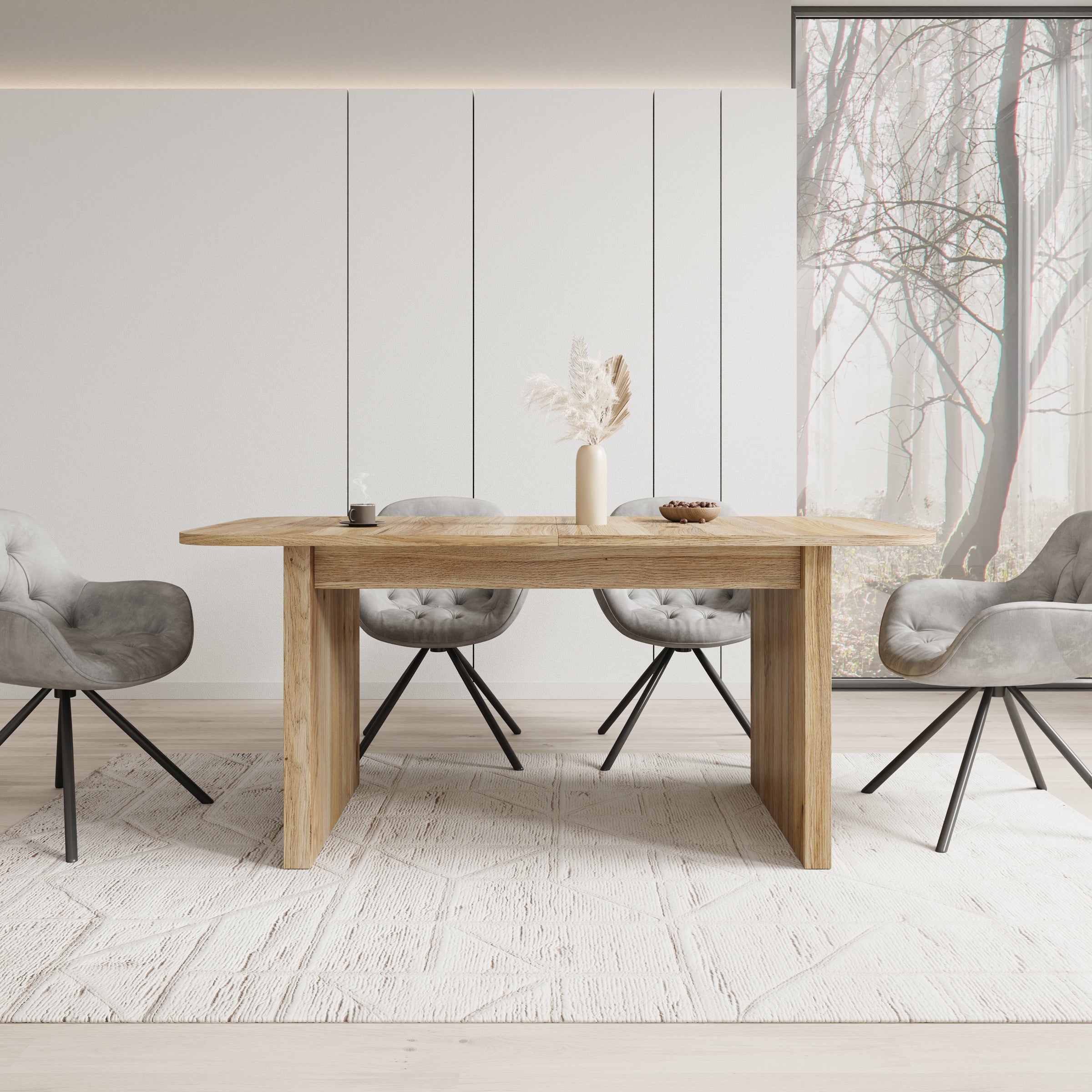 Falero - Eetkamertafel - Eiken - 180x90x77 cm
