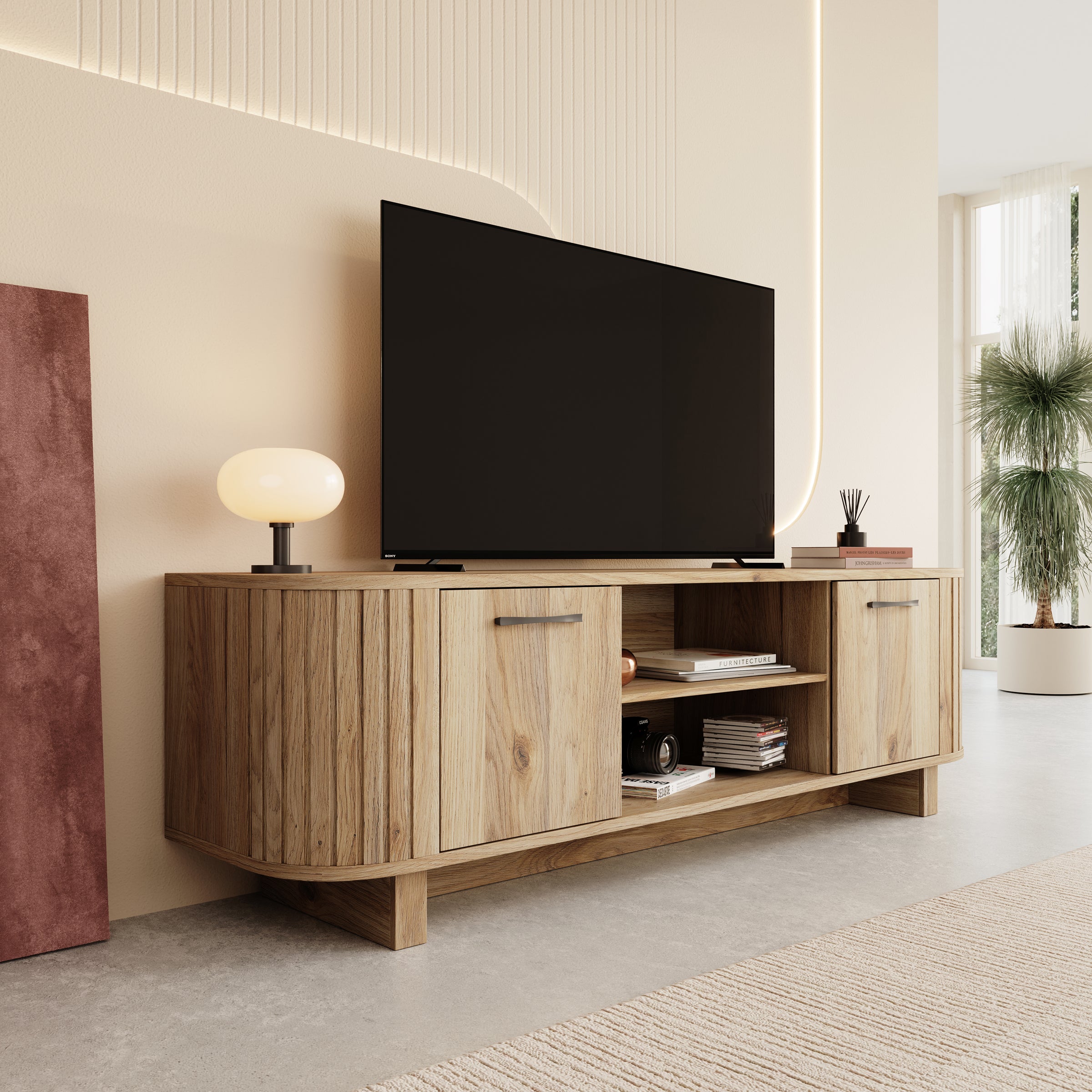 Falero - TV-Meubel - Eikenpatroon - 189x50x59 cm