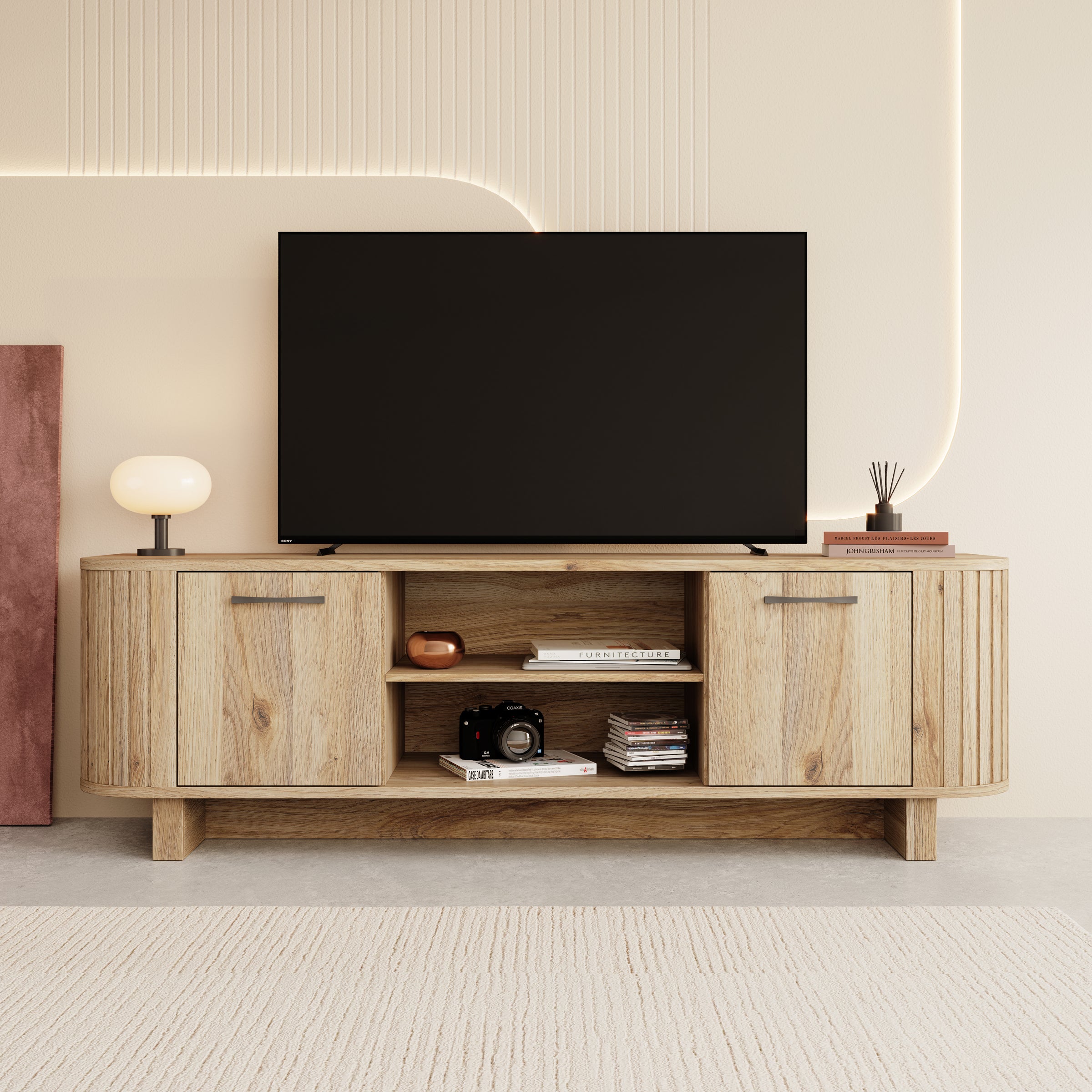 Falero - TV-Meubel - Eikenpatroon - 189x50x59 cm