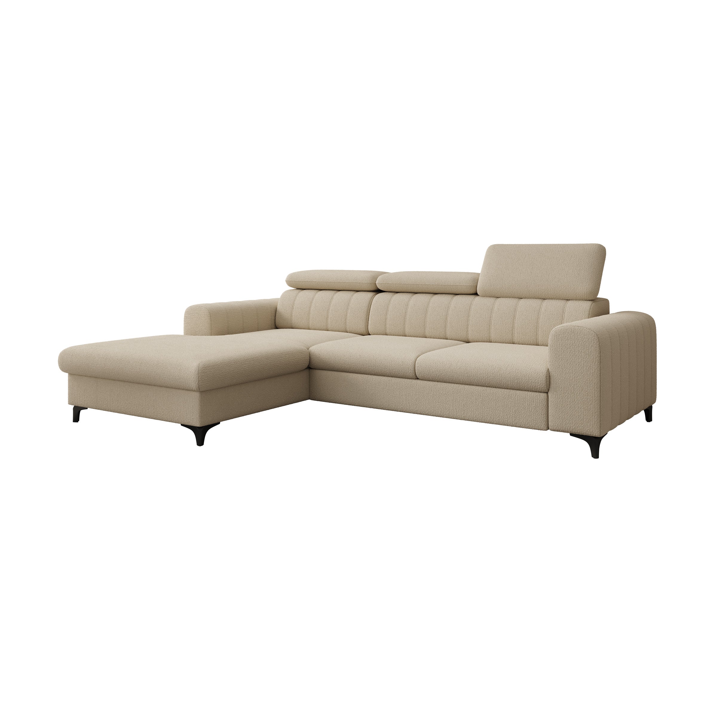 Fanoe - Hoekbank 3-zits met chaise longue - Stof beige - Links