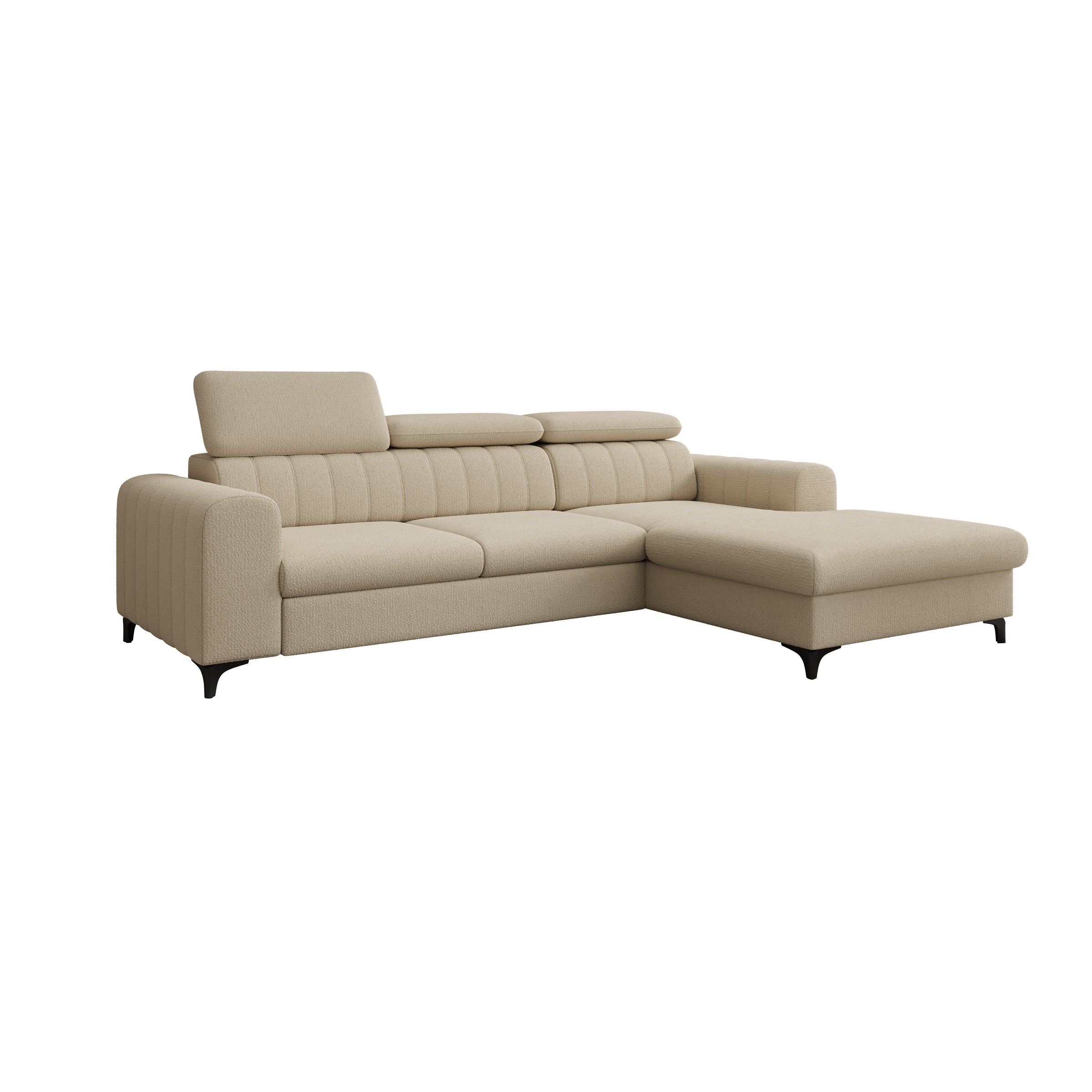 Fanoe - Hoekbank 3-zits met chaise longue - Stof beige - Rechts