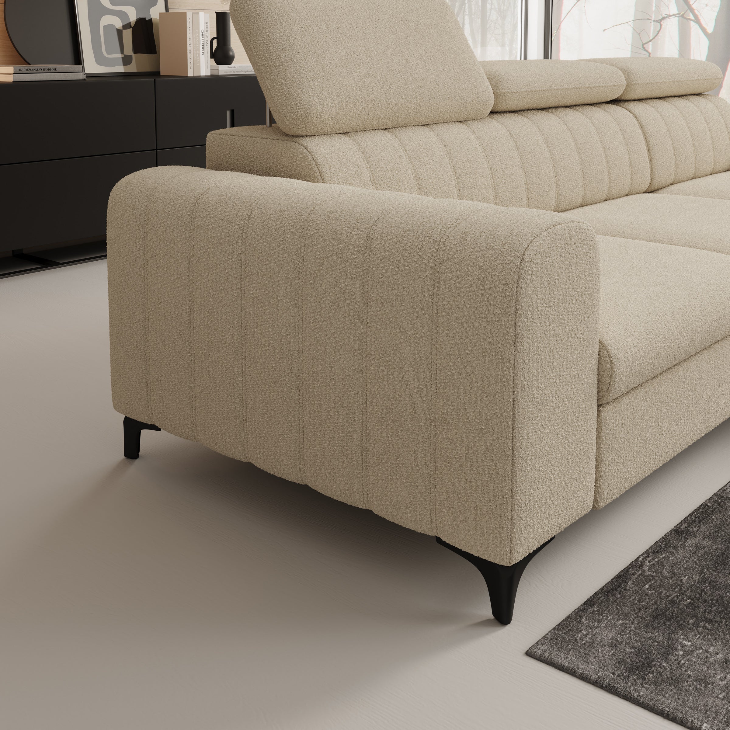 Fanoe - Hoekbank 3-zits met chaise longue - Stof beige - Rechts