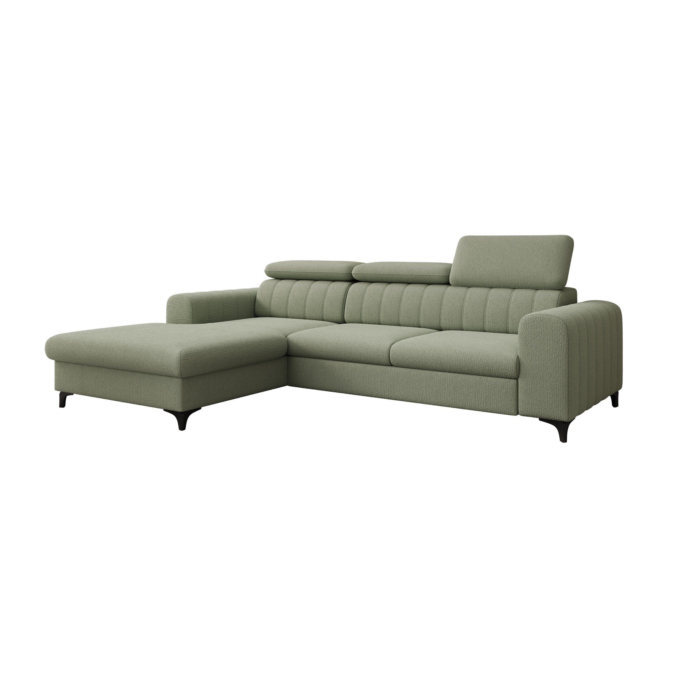 Fanoe - Hoekbank 3-zits met chaise longue - Stof groen - Links