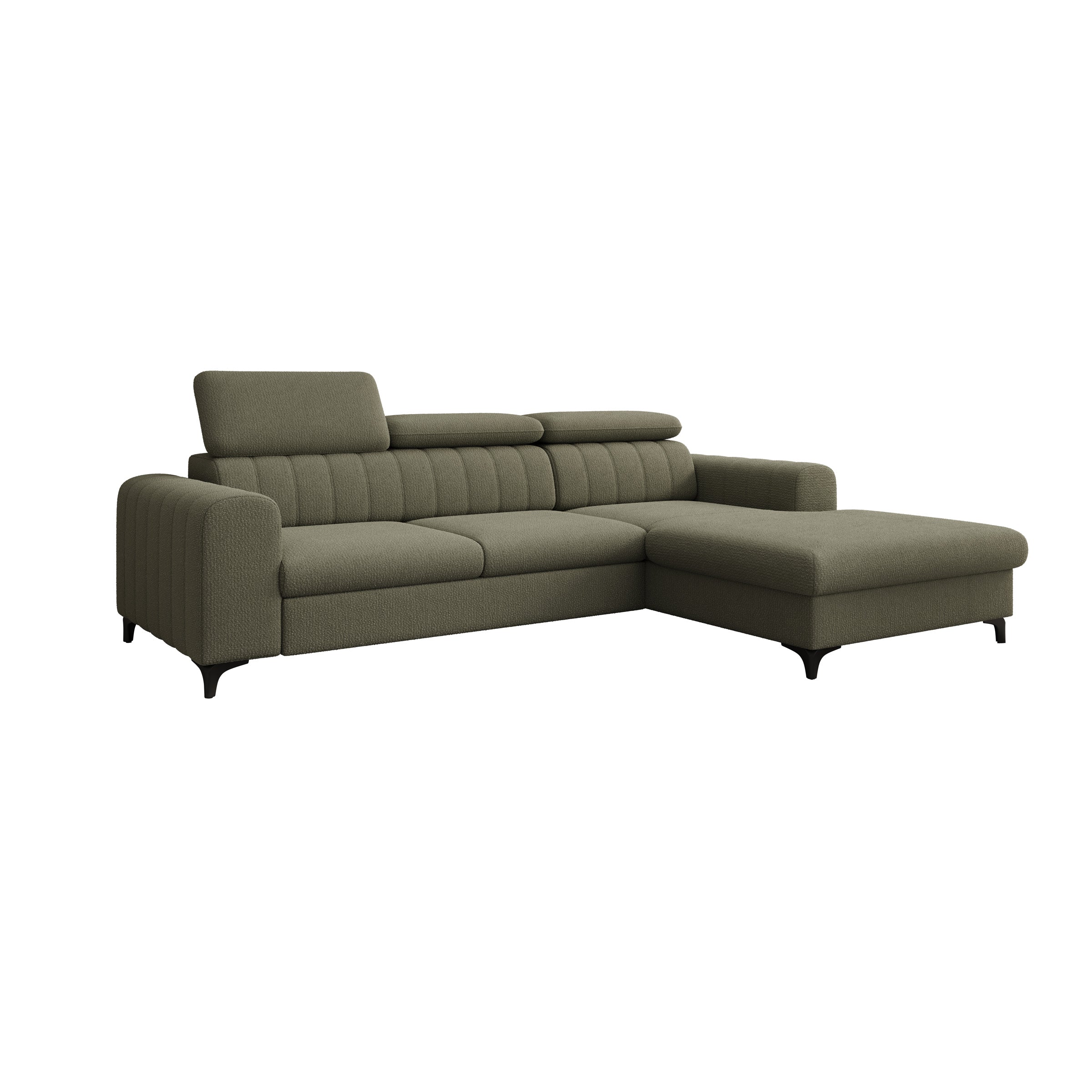 Fanoe - Hoekbank 3-zits met chaise longue - Stof groen - Rechts