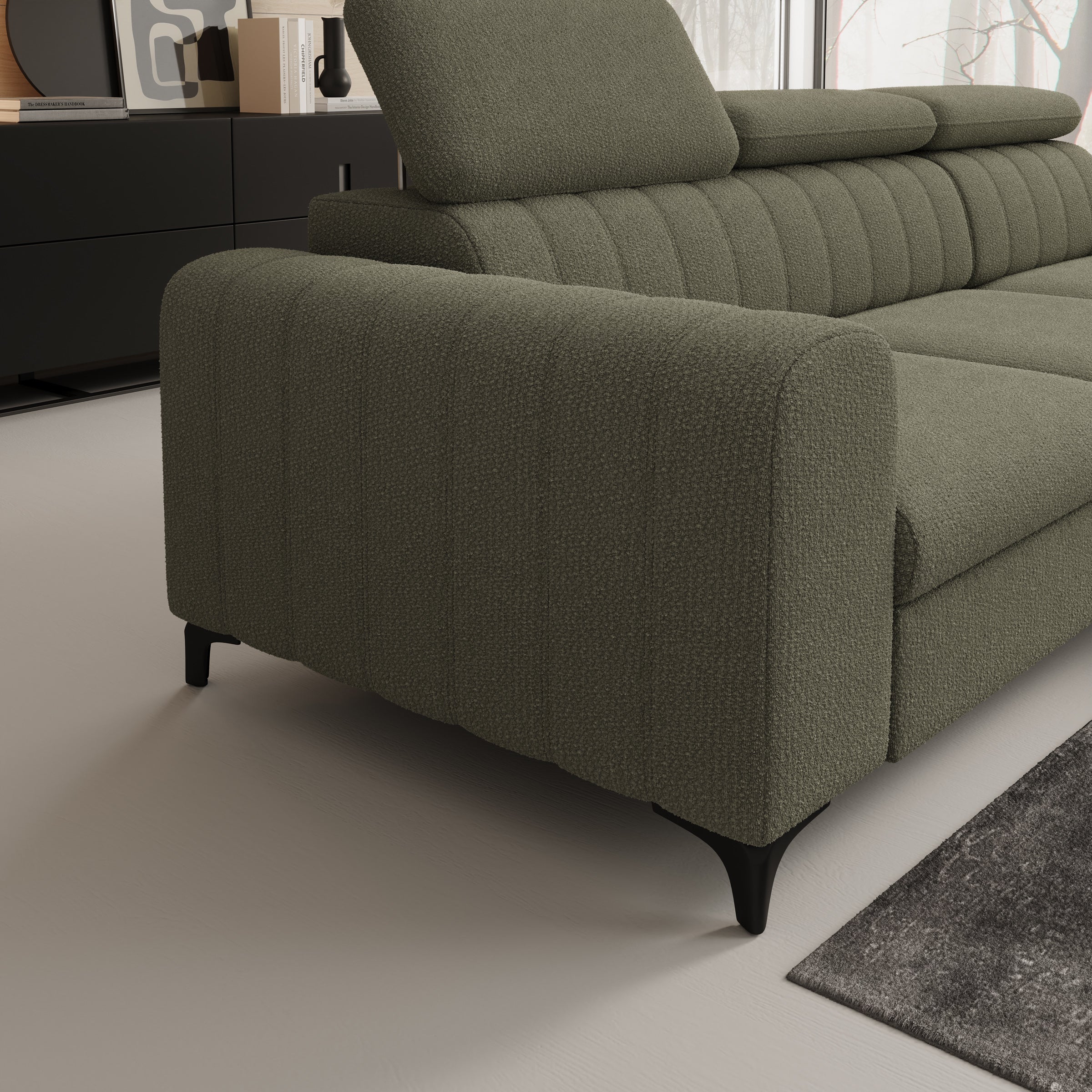 Fanoe - Hoekbank 3-zits met chaise longue - Stof groen - Rechts