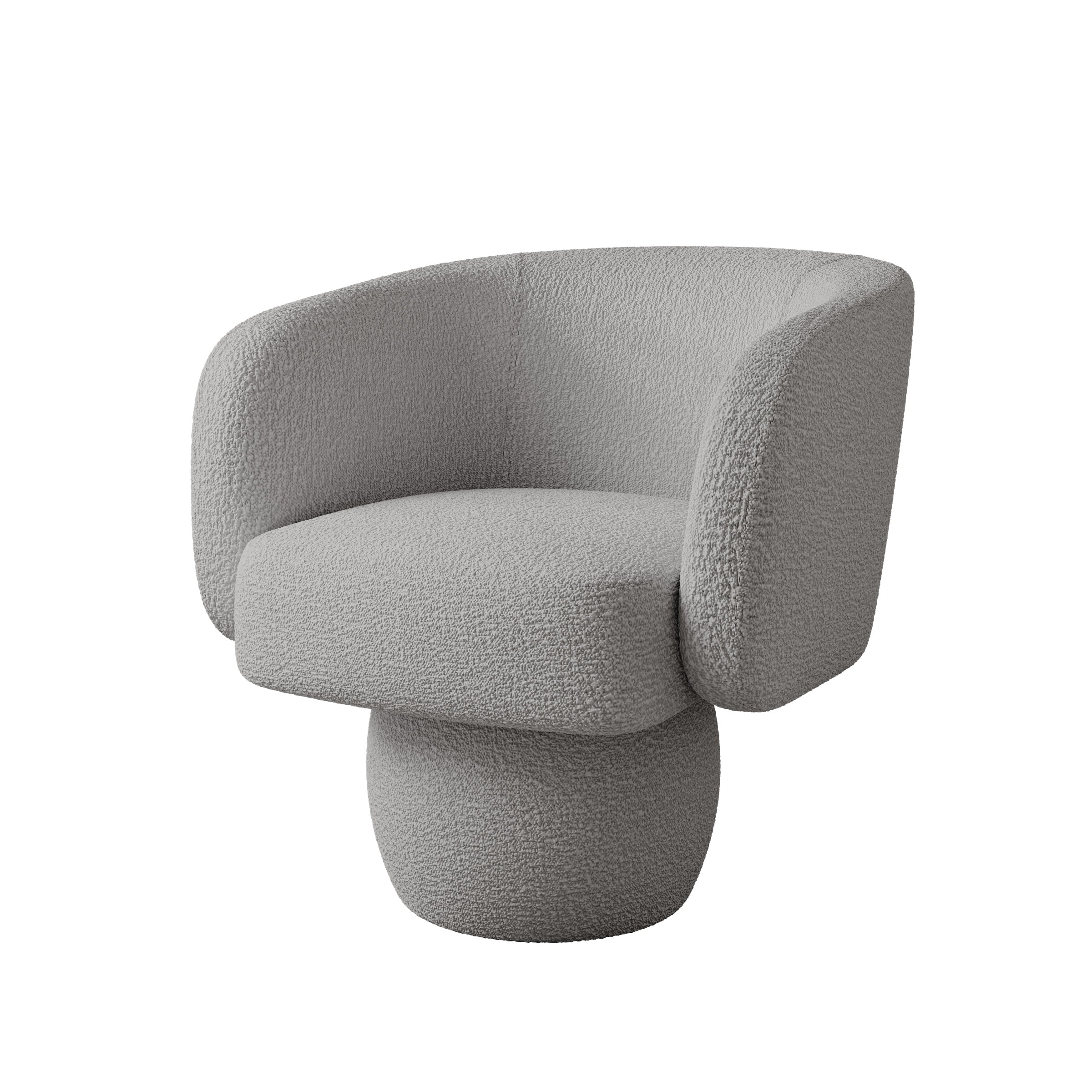 Norwich - Draaifauteuil - Teddystof grijs