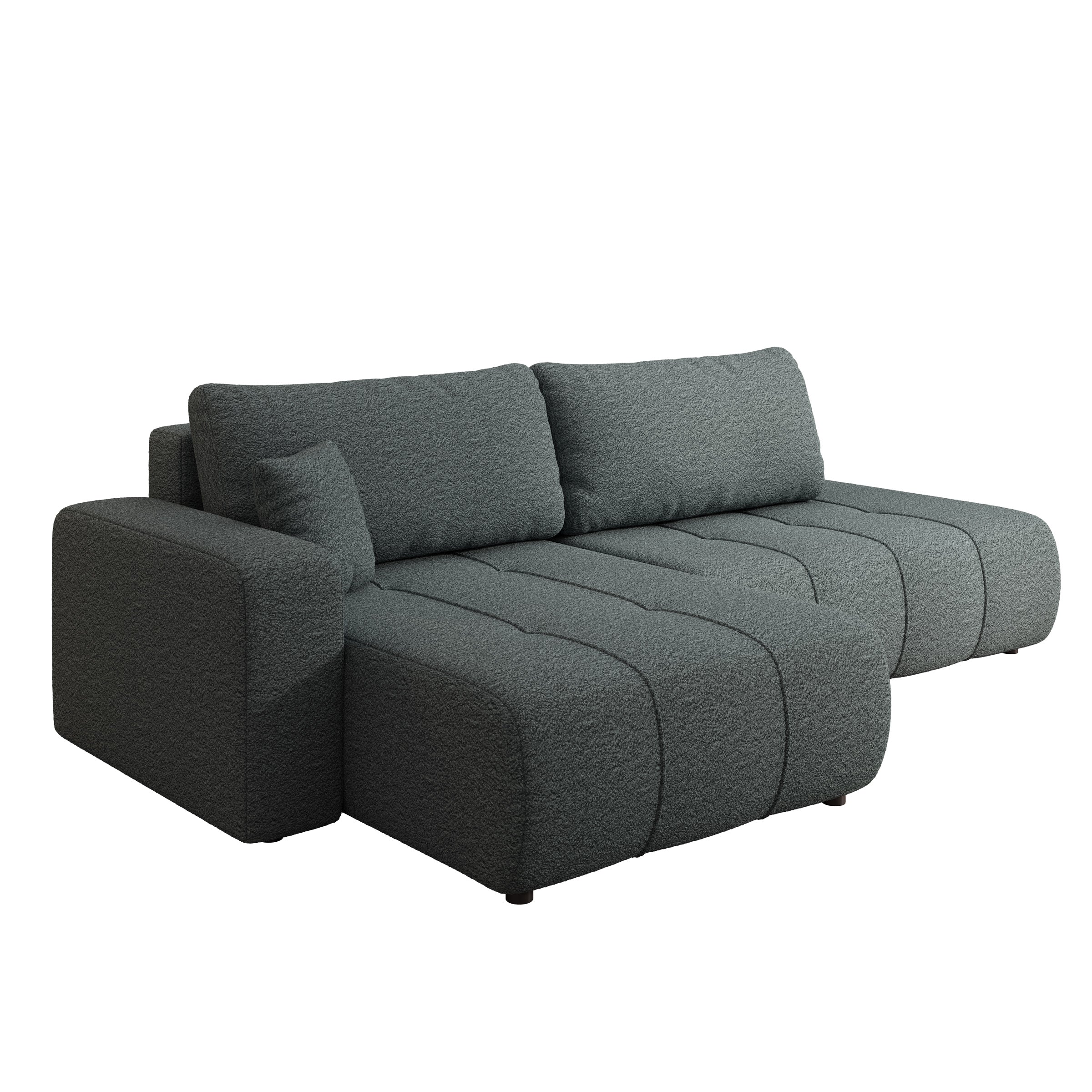 Feather L - Hoekbank - Stof zwart - Links