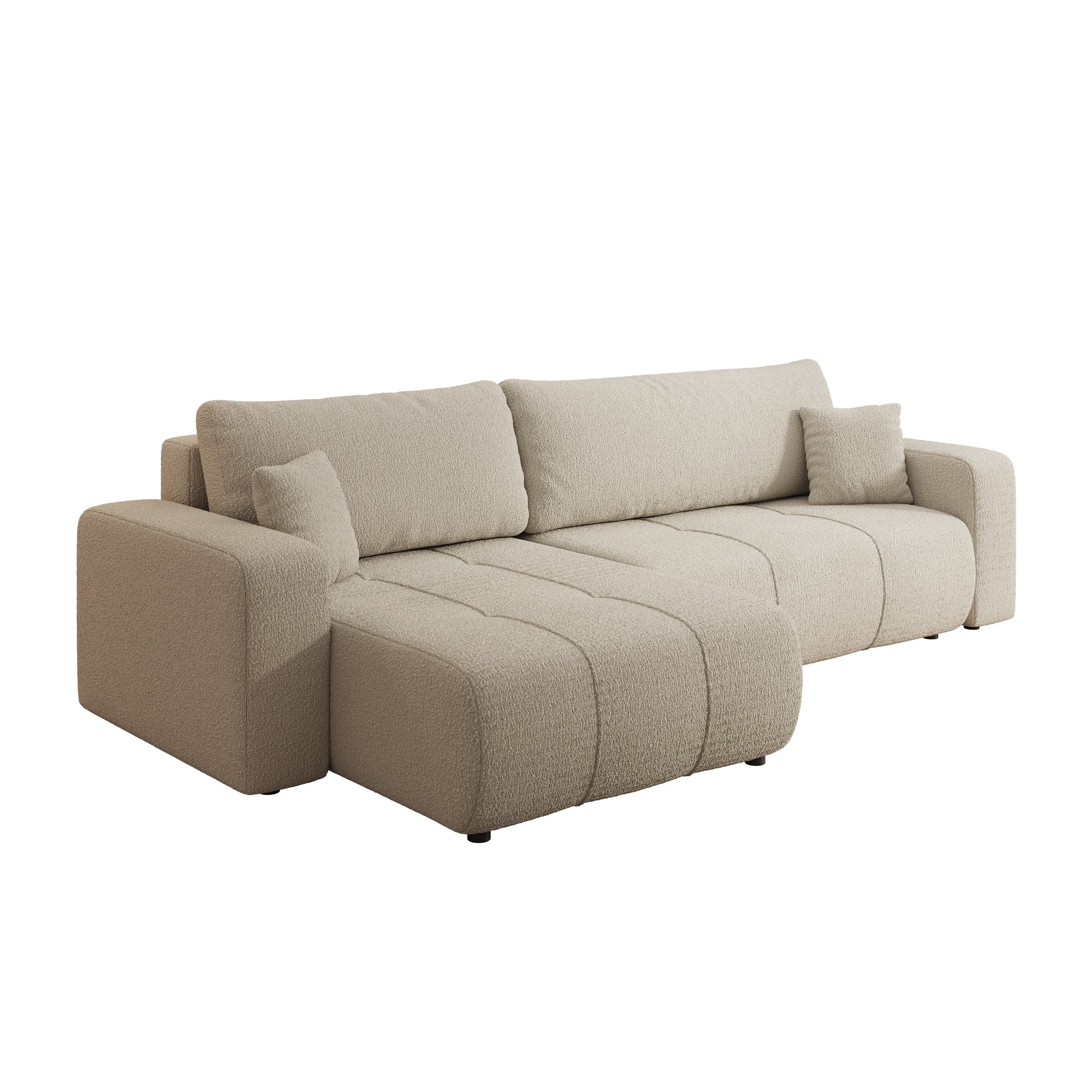 Feather Maxi - Hoekbank - Teddystof beige - Universeel