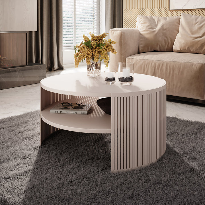 Fender - Salontafel - Beige - 75x75x40 cm