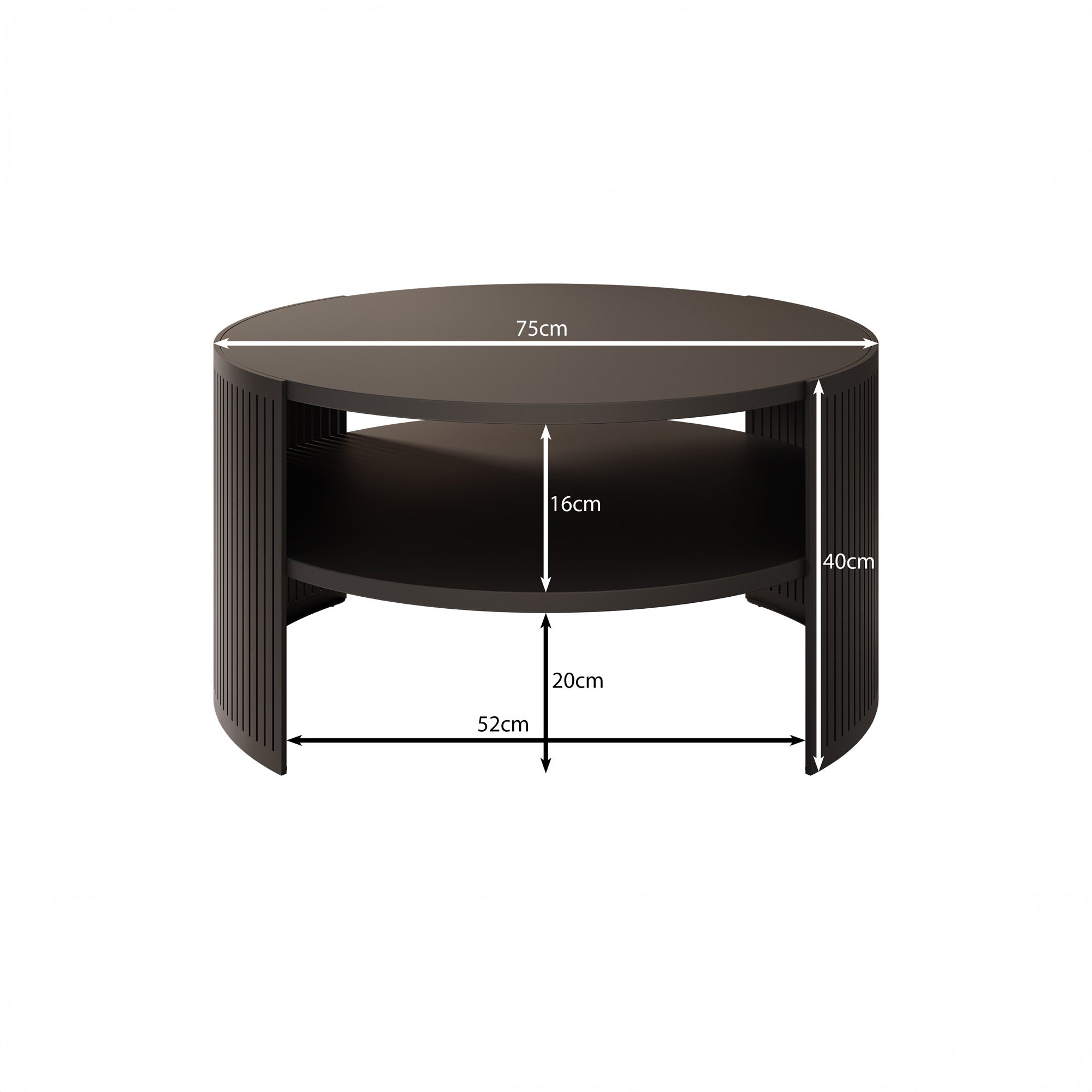 Fender - Salontafel - Beige - 75x75x40 cm