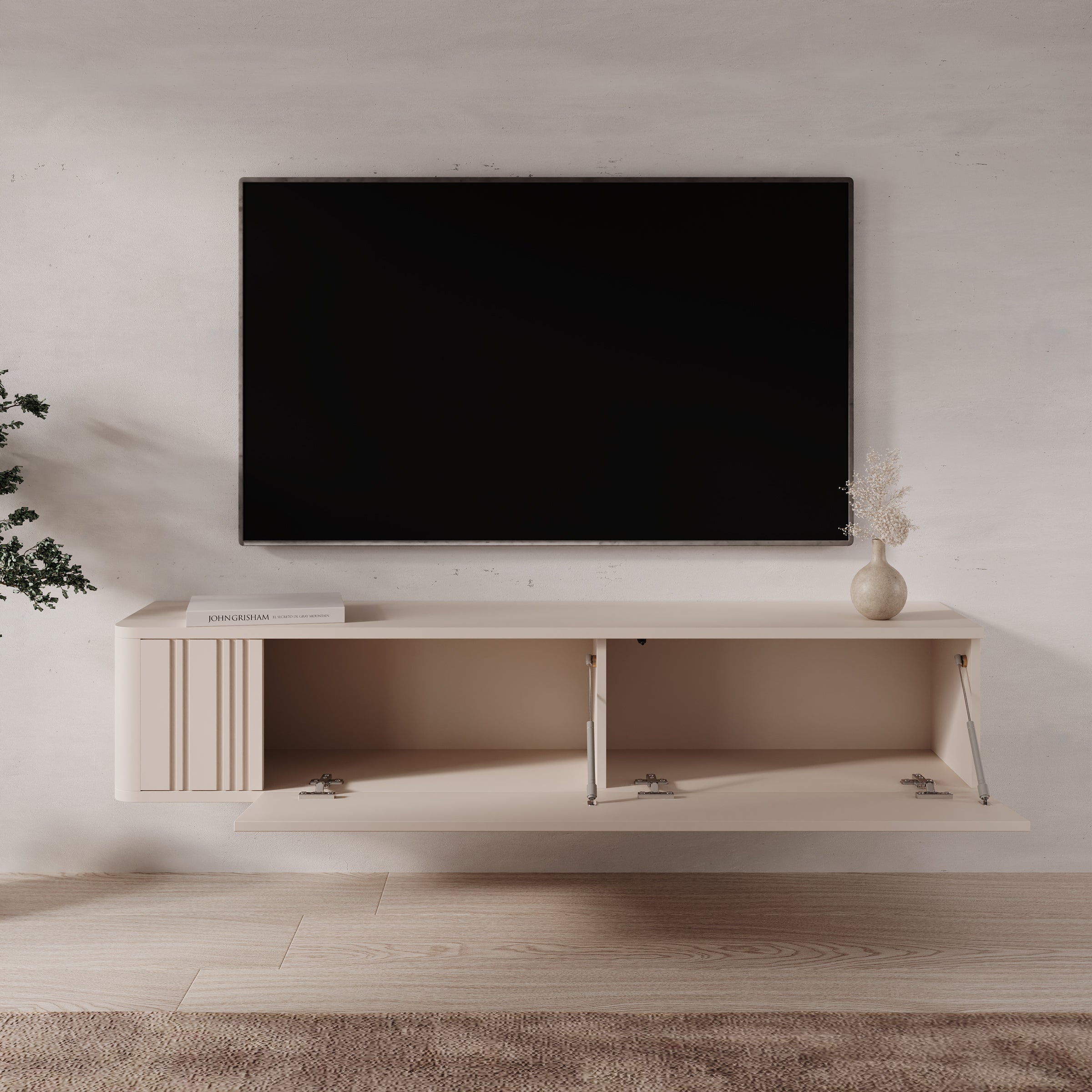 Fermano - TV-Meubel - Beige - 150x31x30 cm