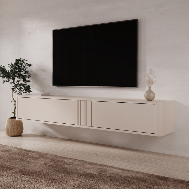 Fermano - TV-Meubel - Beige - 190x31x30 cm