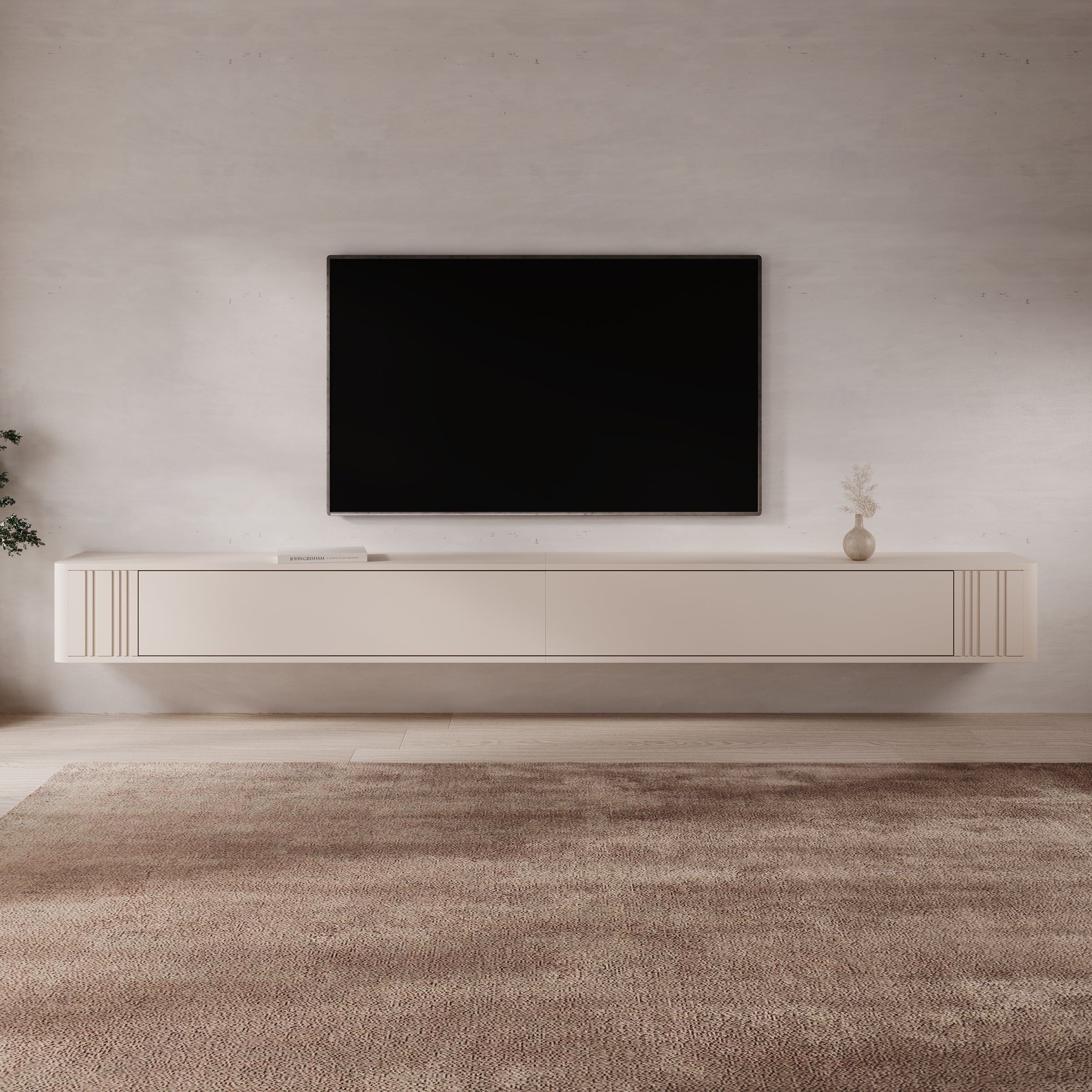 Fermano - TV-Meubel - Beige - 300x31x30 cm