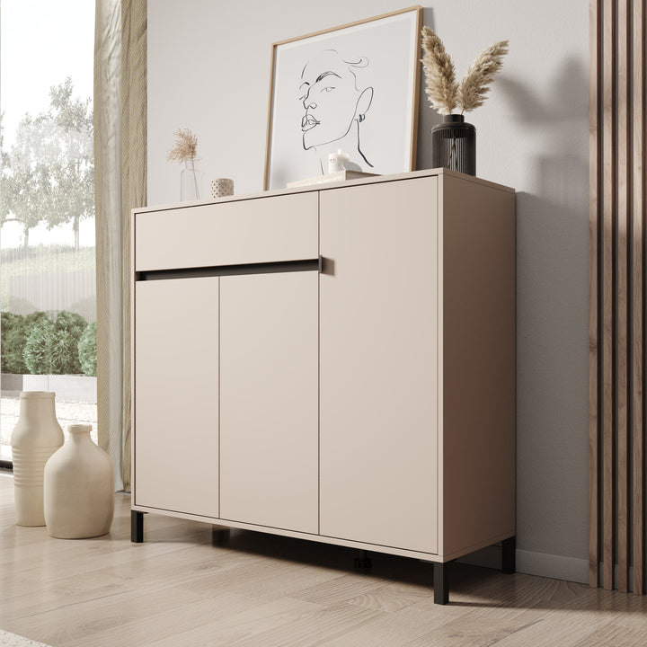 Finta - Schoenenkast - Beige - 119x40x110 cm