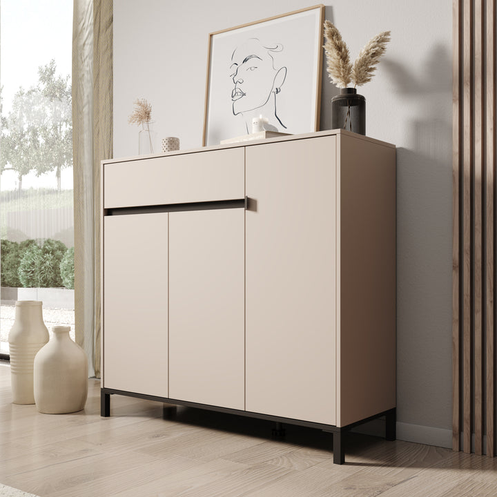 Finta - Schoenenkast - Beige - 119x40x110 cm