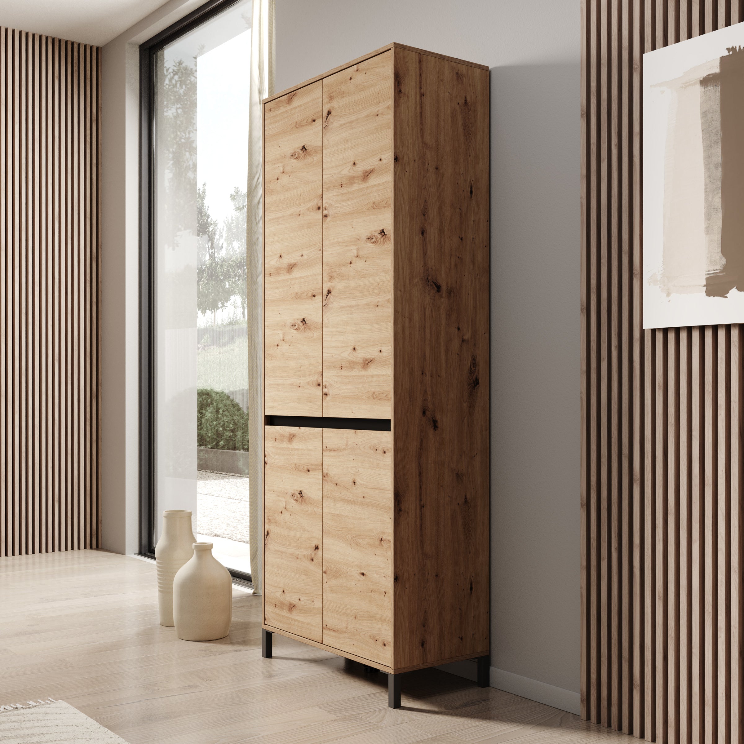 Finta - Schoenenkast - Eiken - 80x40x206 cm