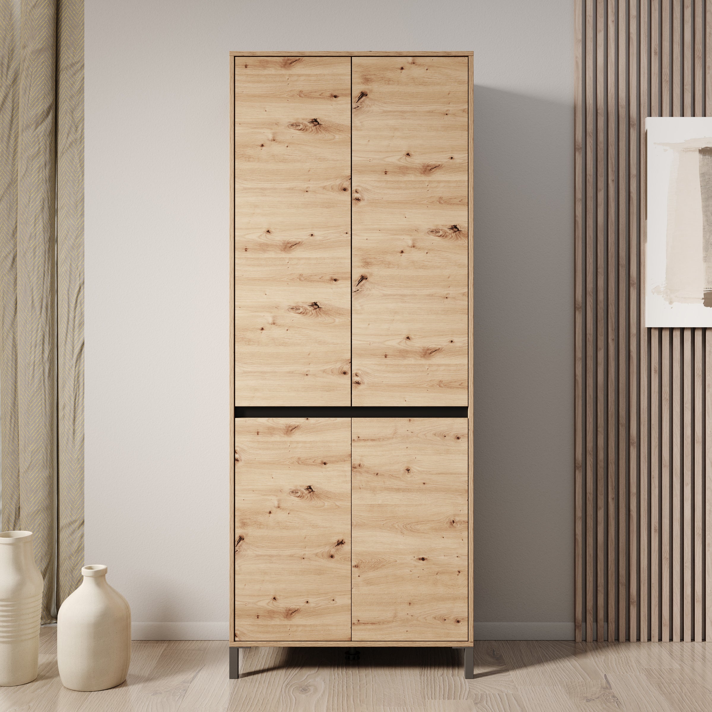 Finta - Schoenenkast - Eiken - 80x40x206 cm