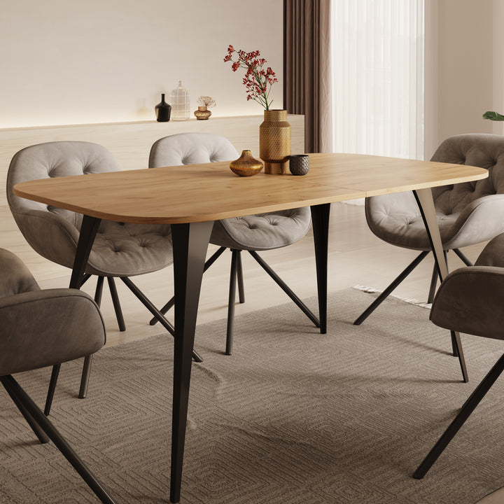 Flix - Eetkamertafel - Eiken - 160x90x76 cm