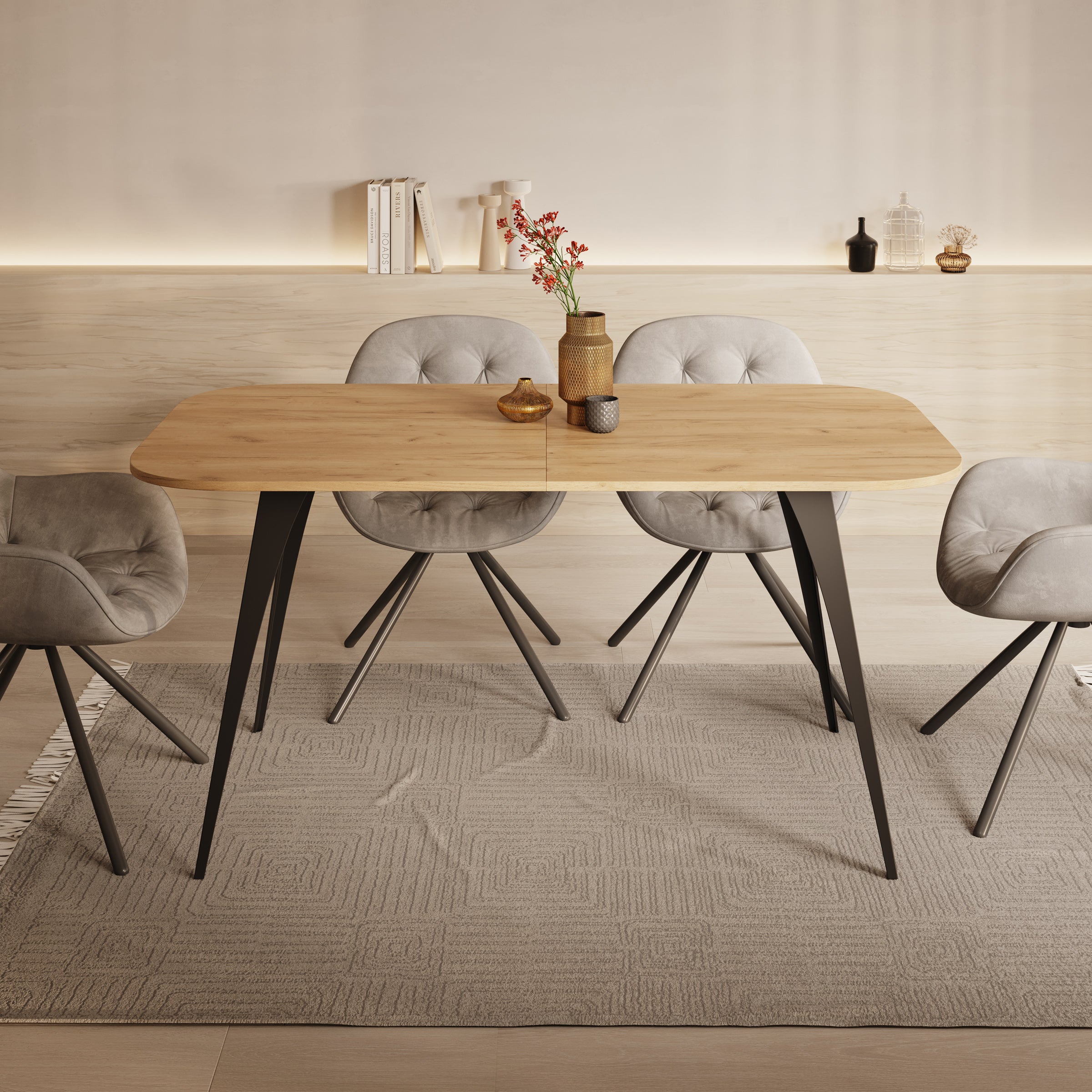 Flix - Eetkamertafel - Eiken - 160x90x76 cm