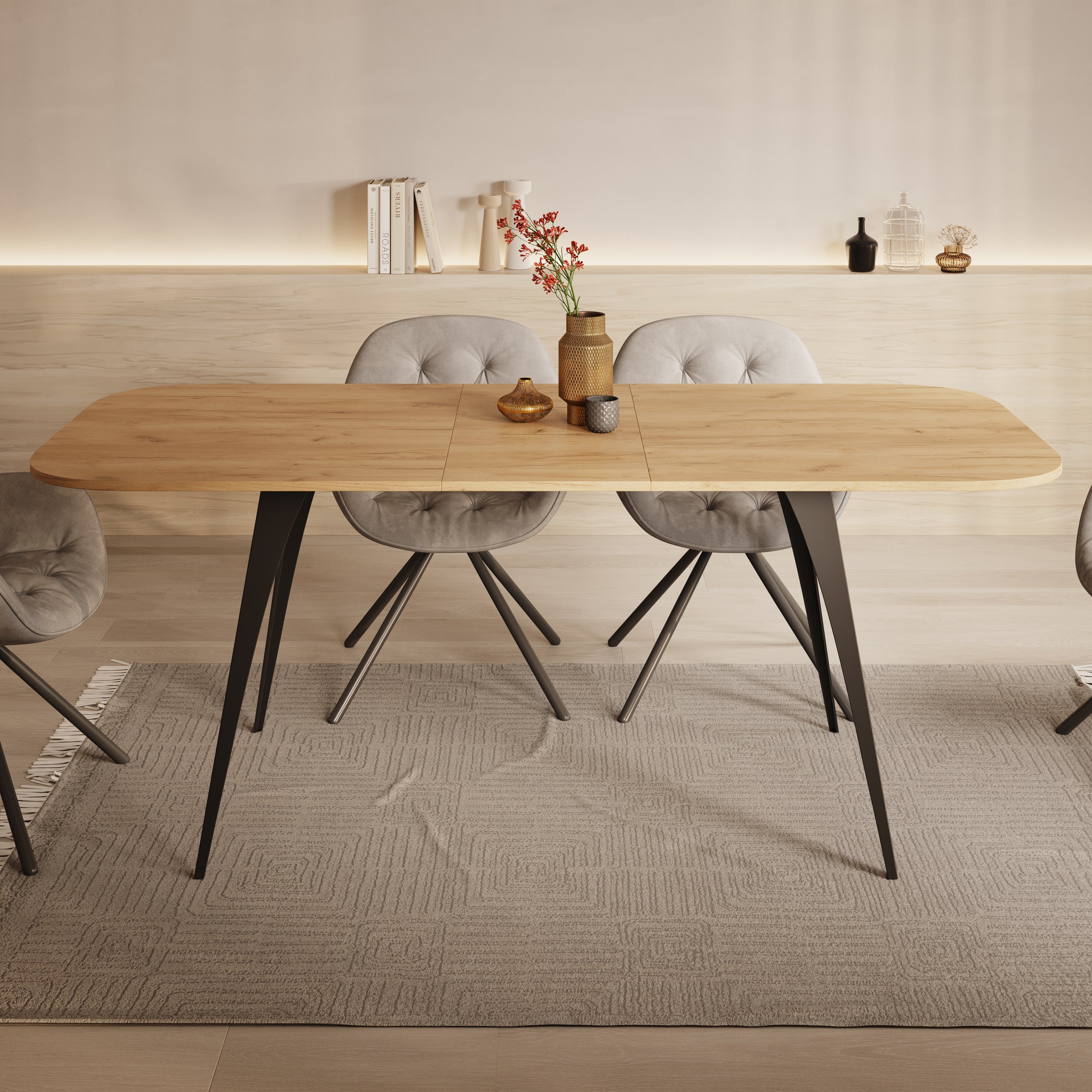 Flix - Eetkamertafel - Eiken - 160x90x76 cm