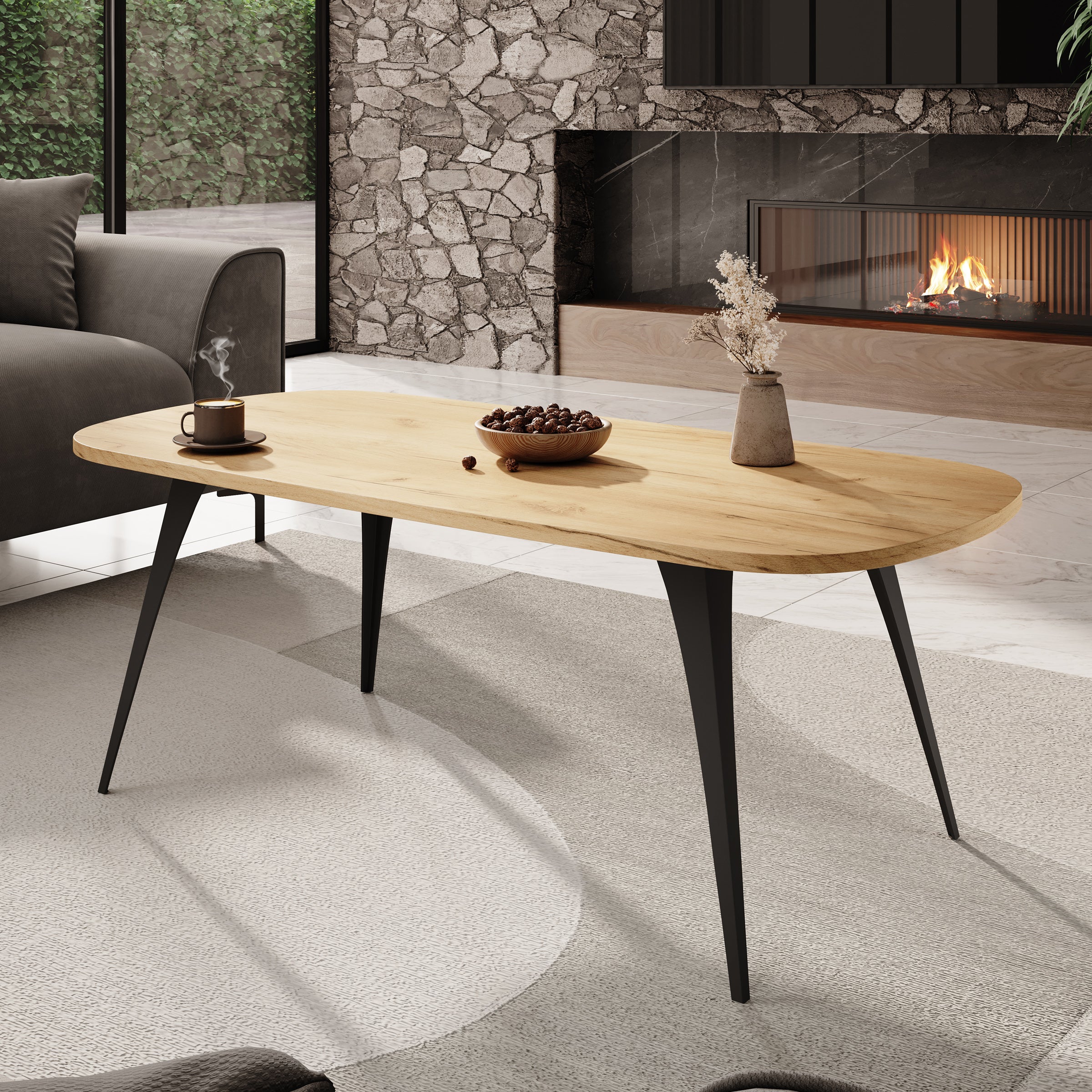 Flix - Salontafel - Eiken - 120x60x45 cm