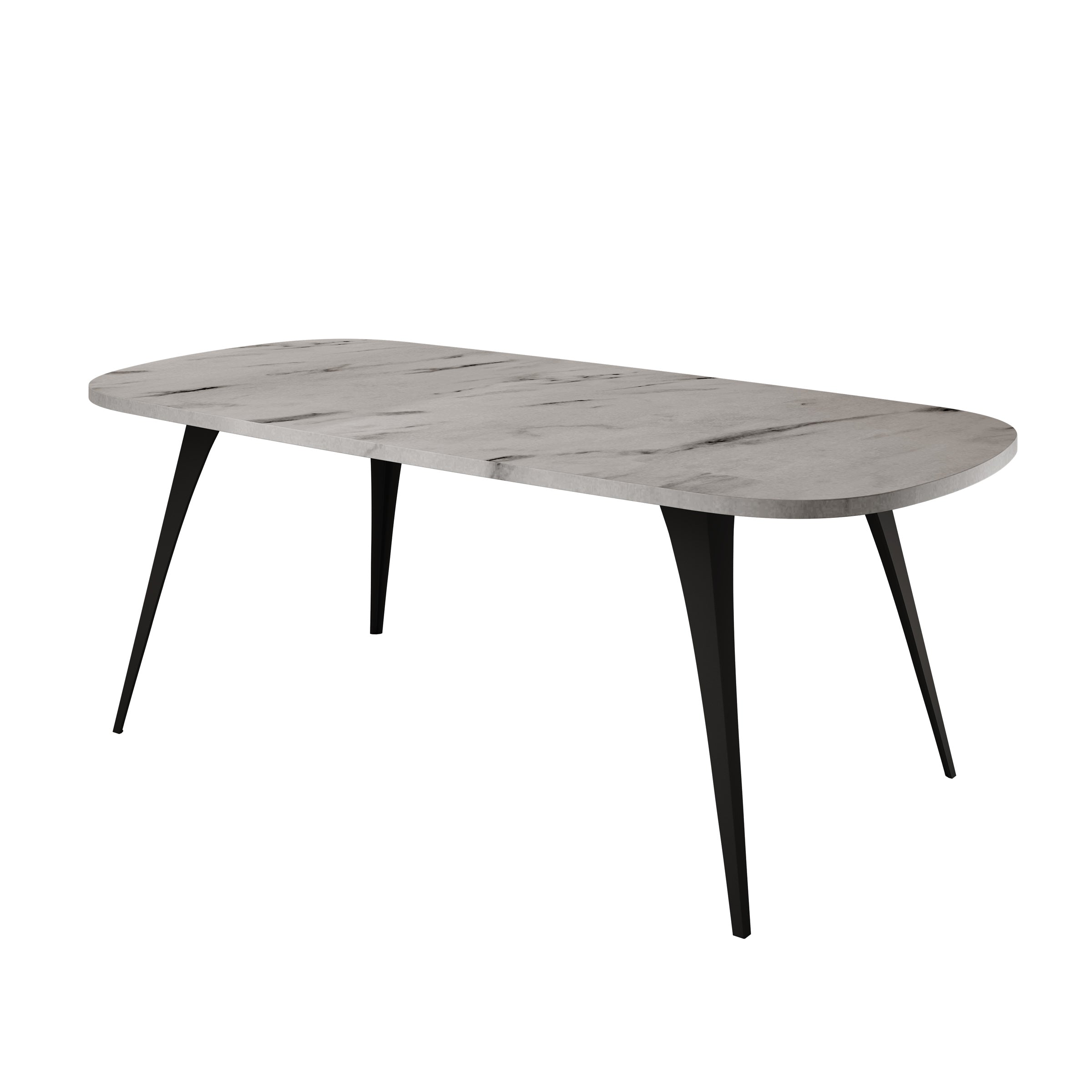 Flix - Salontafel - Wit marmerlook - 120x60x45 cm