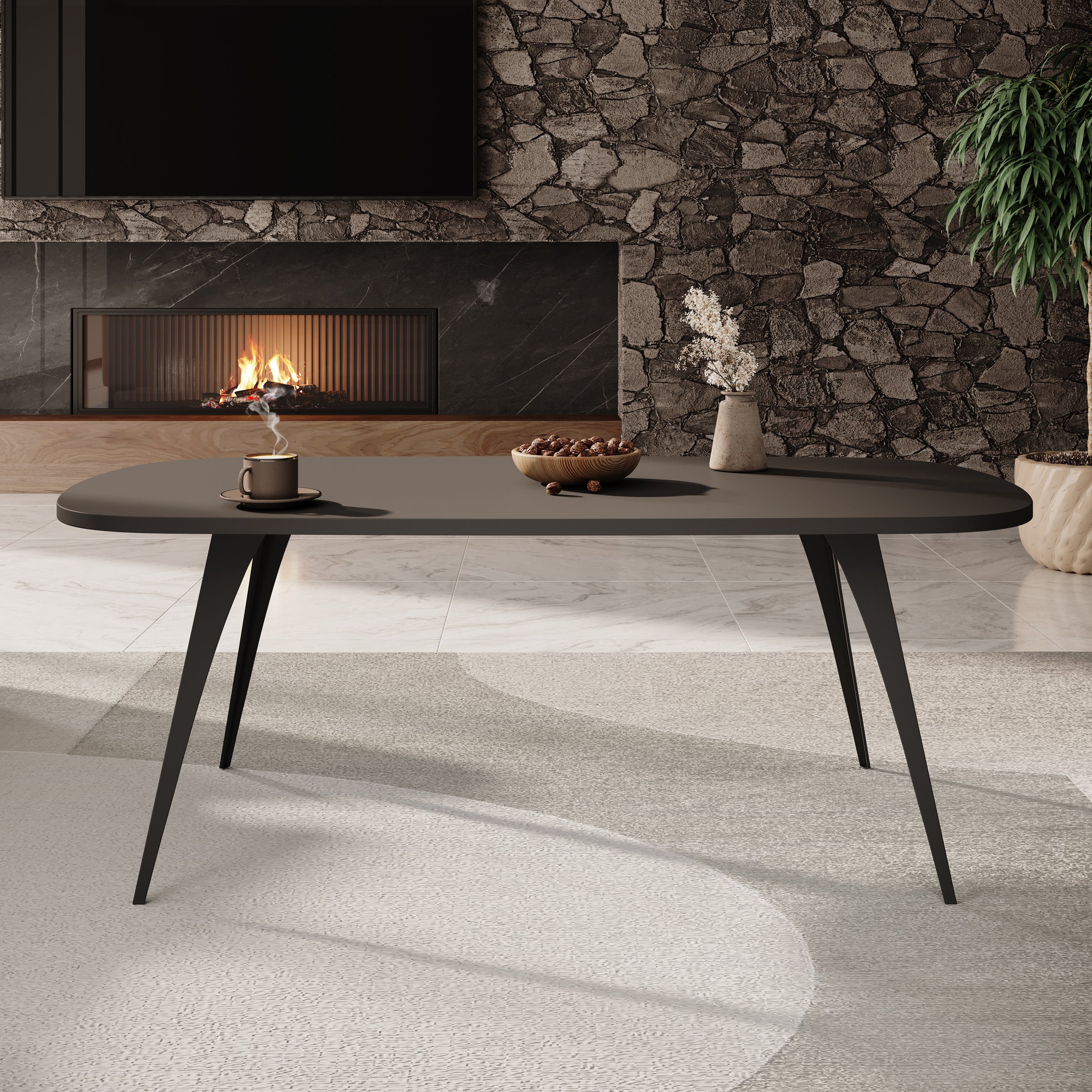 Flix - Salontafel - Zwart - 120x60x45 cm
