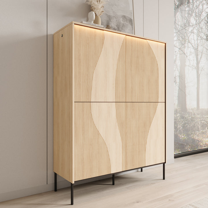Fontello - Dressoir - Eikenpatroon - 112x40x148 cm