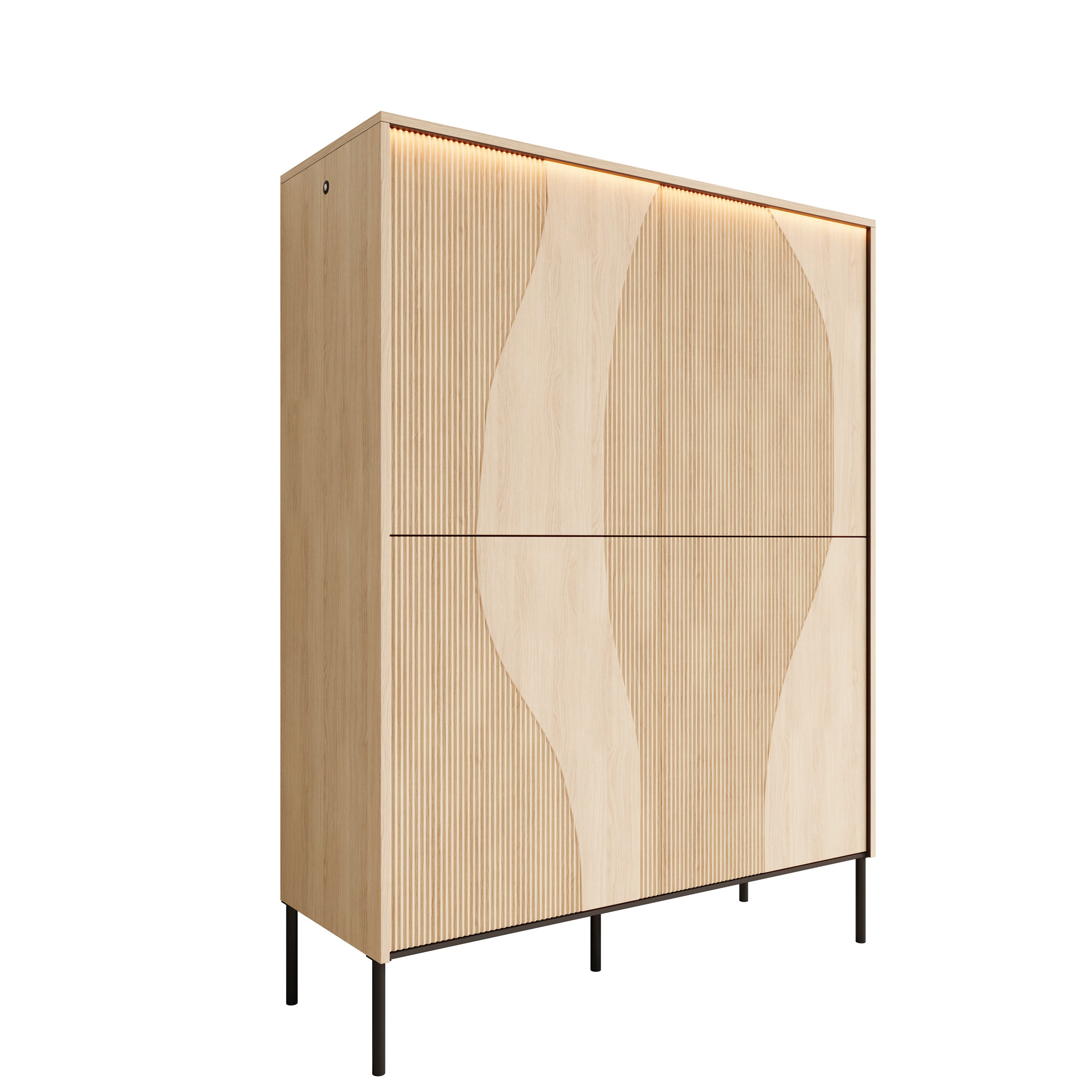 Fontello - Dressoir - Eikenpatroon - 112x40x148 cm
