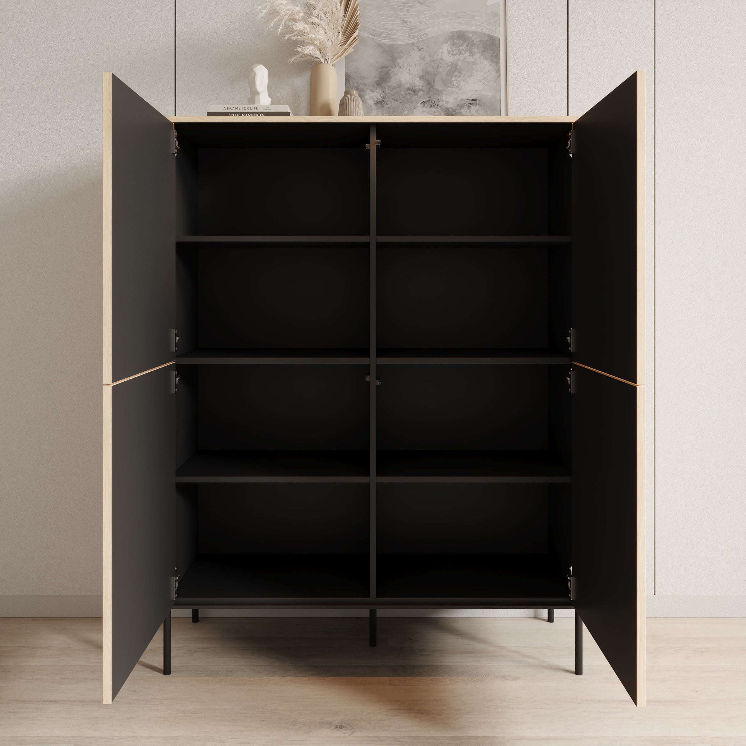 Fontello - Dressoir - Eikenpatroon - 112x40x148 cm