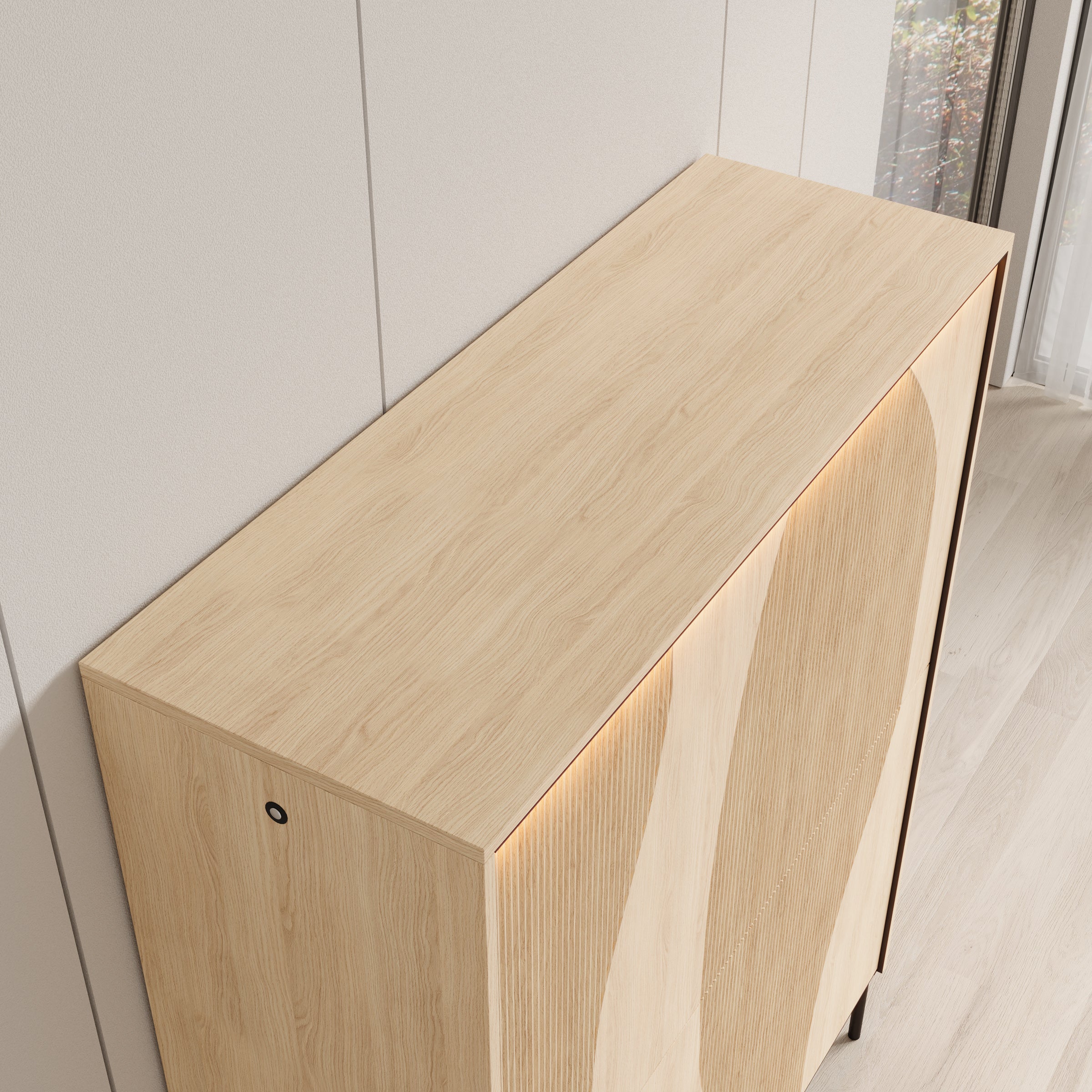 Fontello - Dressoir - Eikenpatroon - 112x40x148 cm