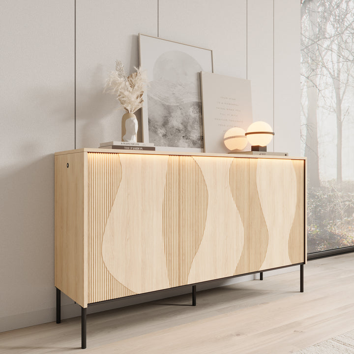 Fontello - Dressoir - Eikenpatroon - 167x40x85 cm