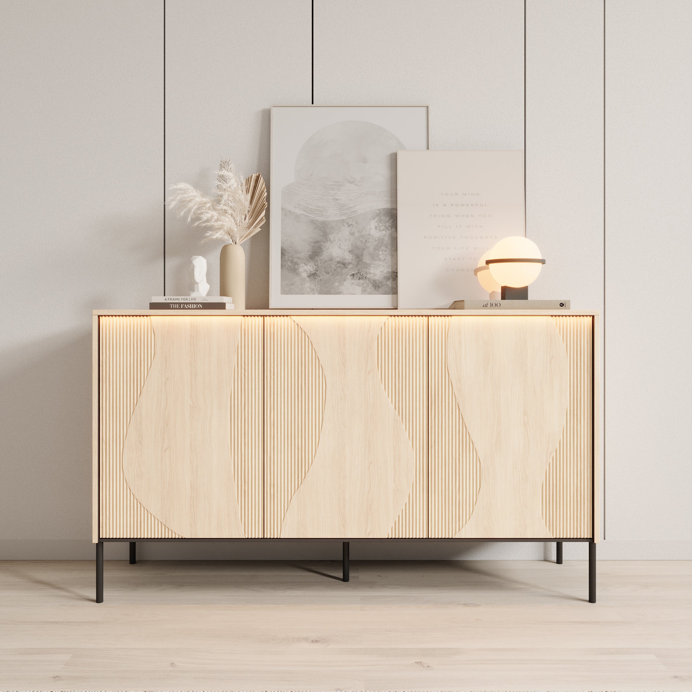 Fontello - Dressoir - Eikenpatroon - 167x40x85 cm
