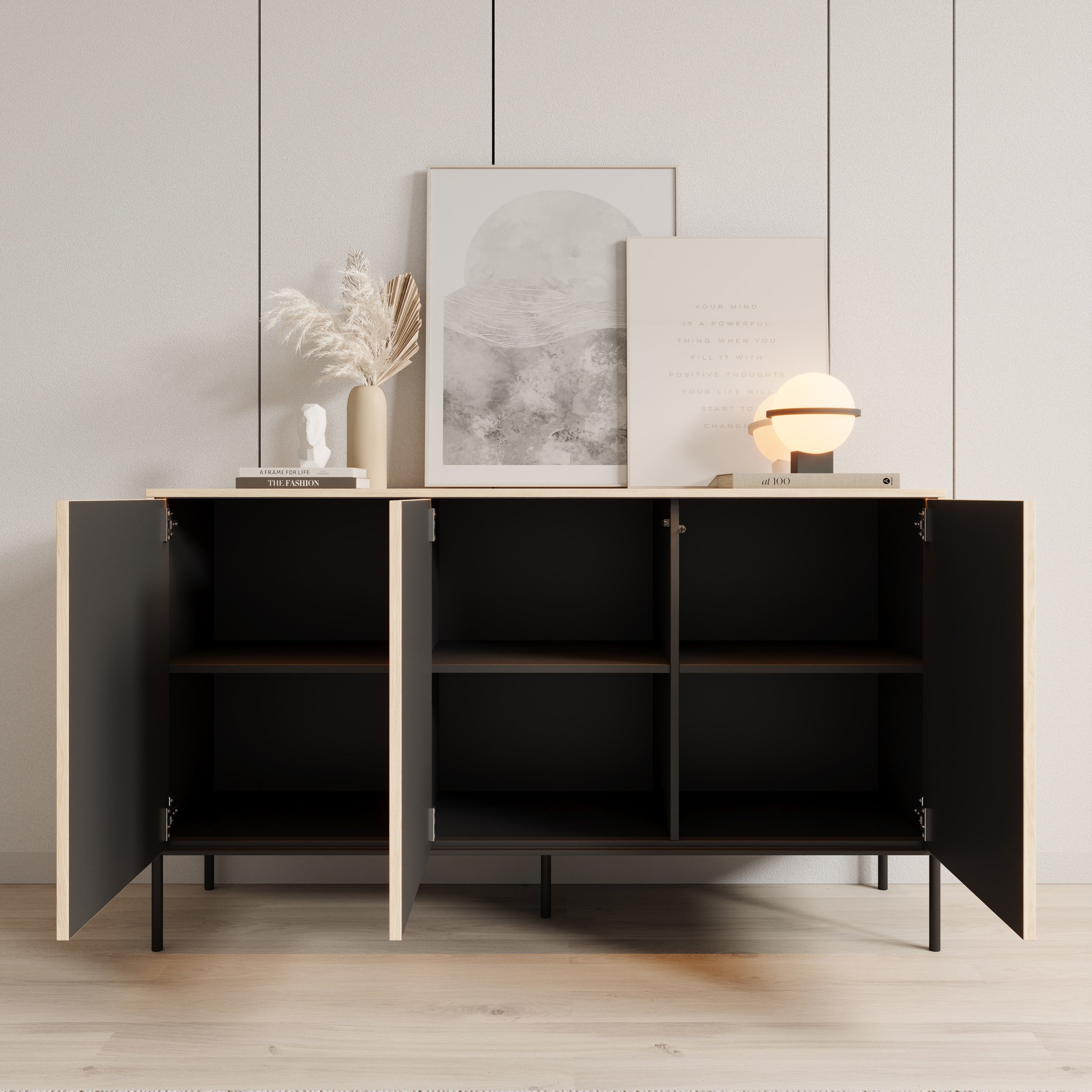 Fontello - Dressoir - Eikenpatroon - 167x40x85 cm