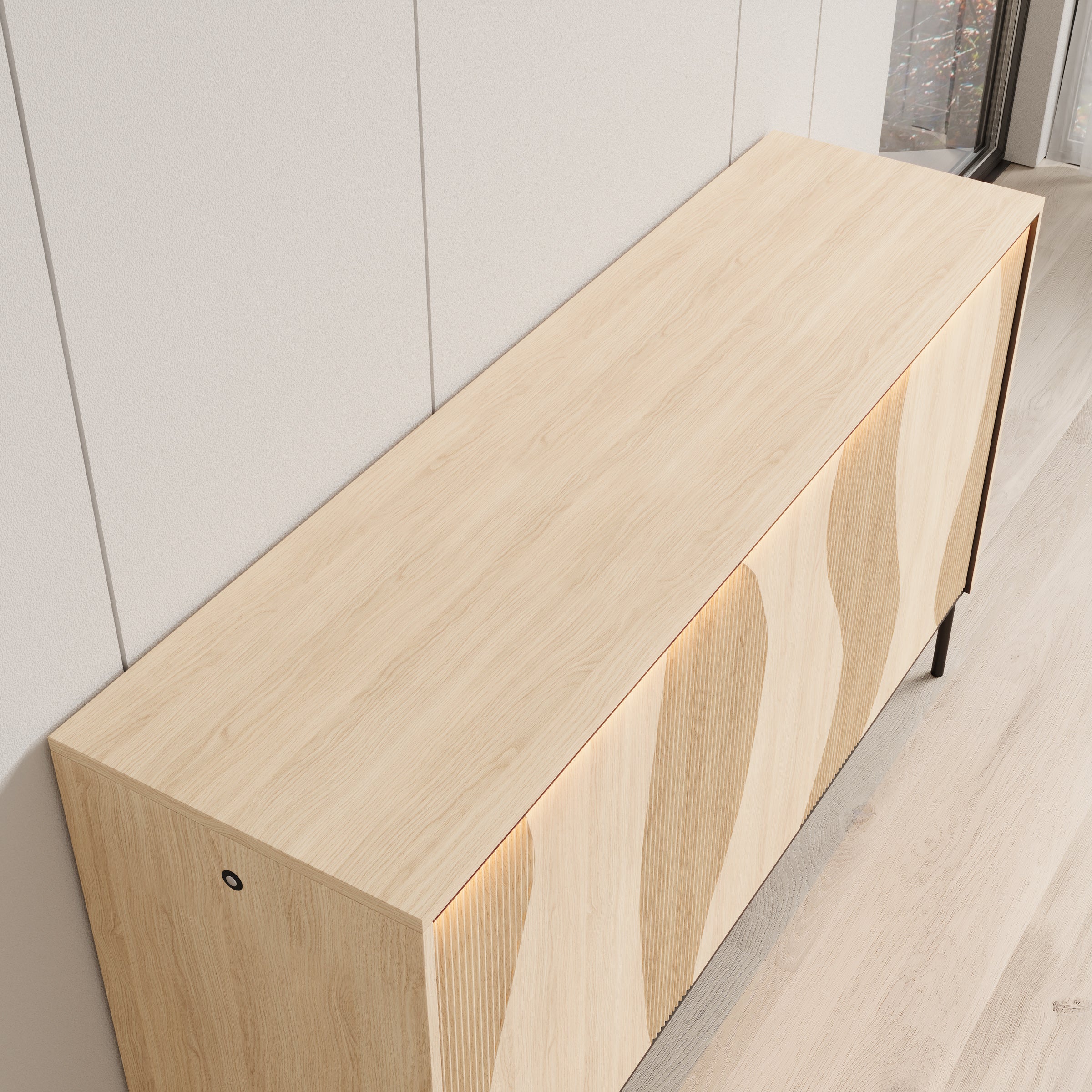 Fontello - Dressoir - Eikenpatroon - 167x40x85 cm