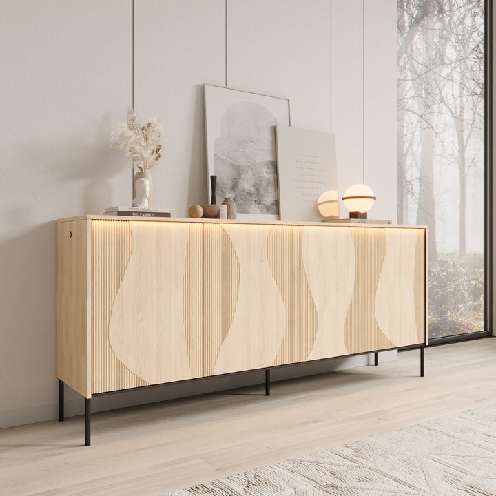 Fontello - Dressoir - Eikenpatroon - 193x40x85 cm