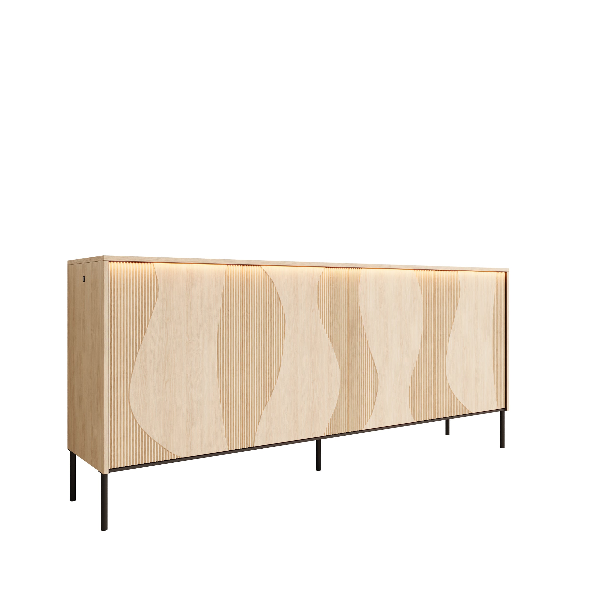 Fontello - Dressoir - Eikenpatroon - 193x40x85 cm