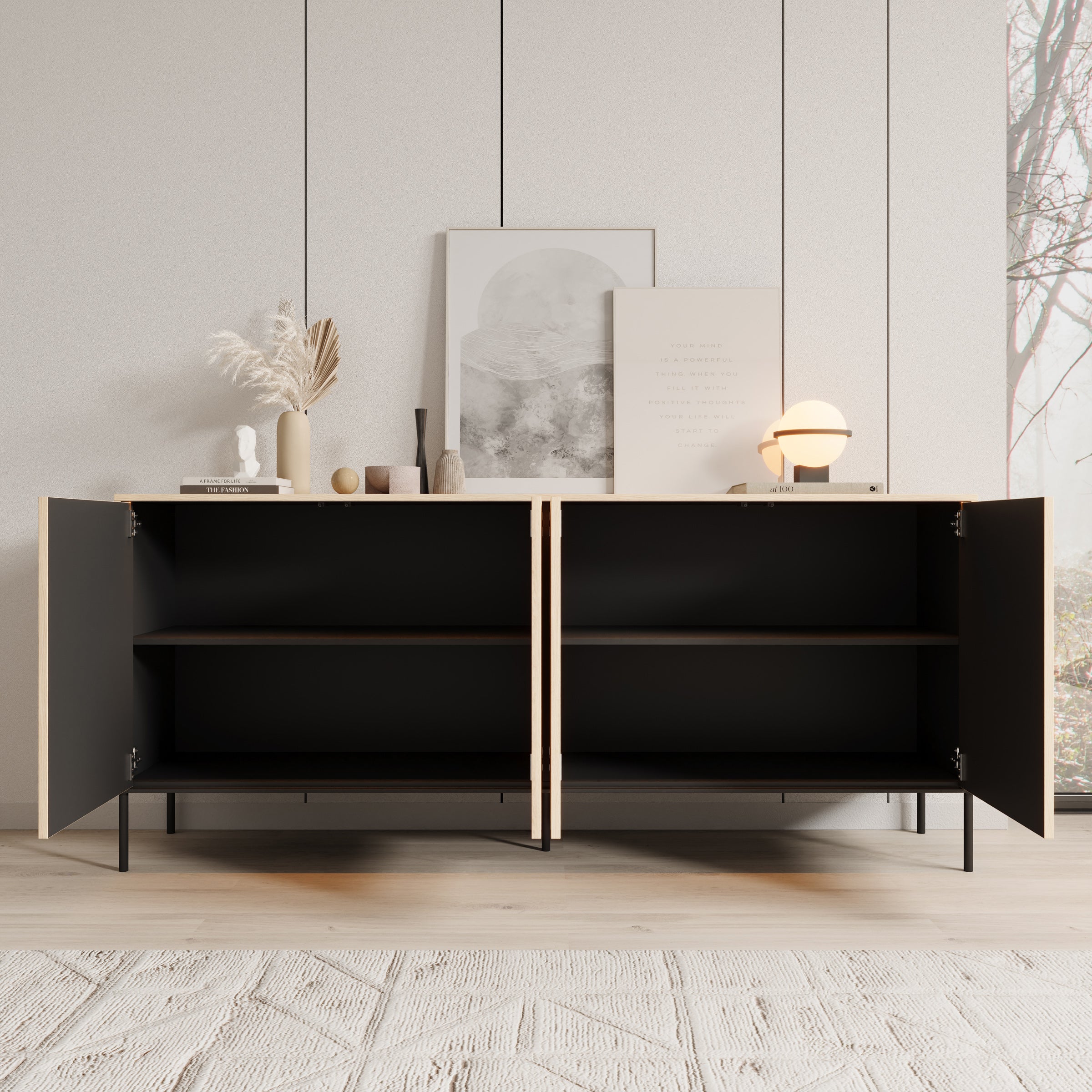 Fontello - Dressoir - Eikenpatroon - 193x40x85 cm