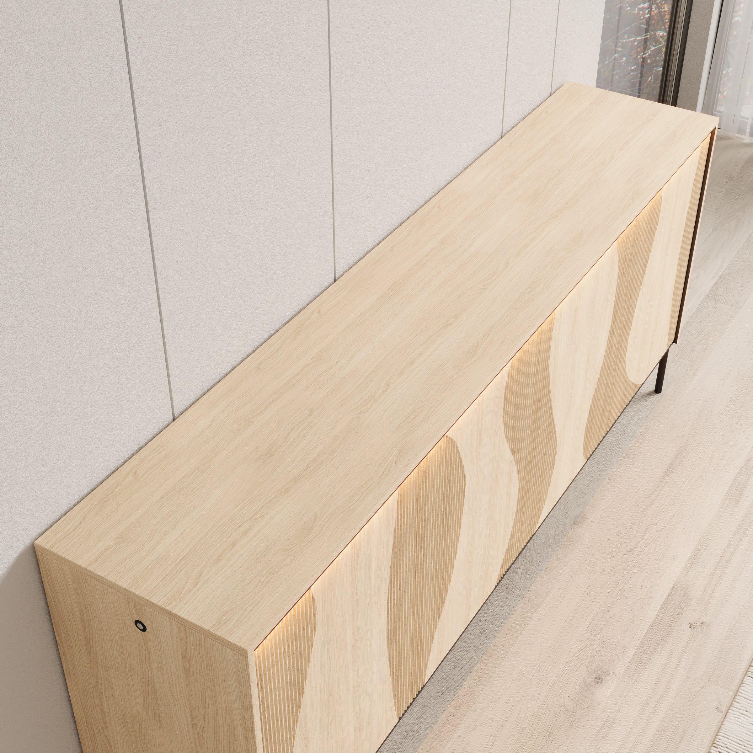 Fontello - Dressoir - Eikenpatroon - 193x40x85 cm
