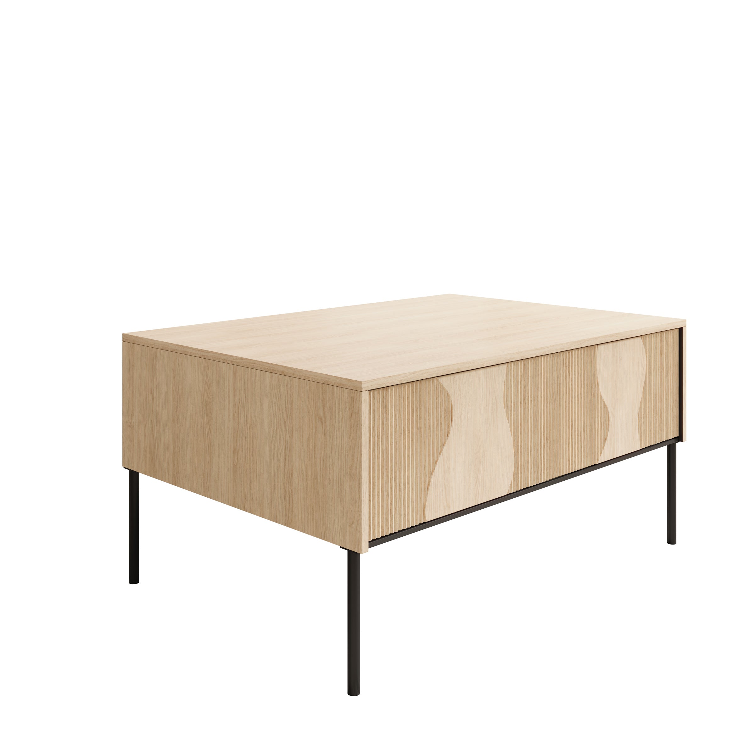 Fontello - Salontafel met opbergruimte - Eikenpatroon - 100x70x51 cm