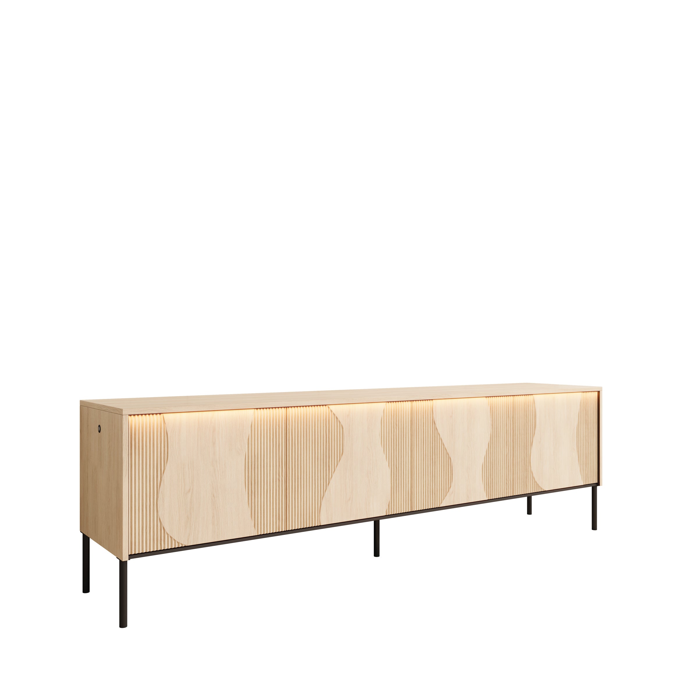 Fontello - TV-meubel met LED - Eikenpatroon - 193x40x57 cm