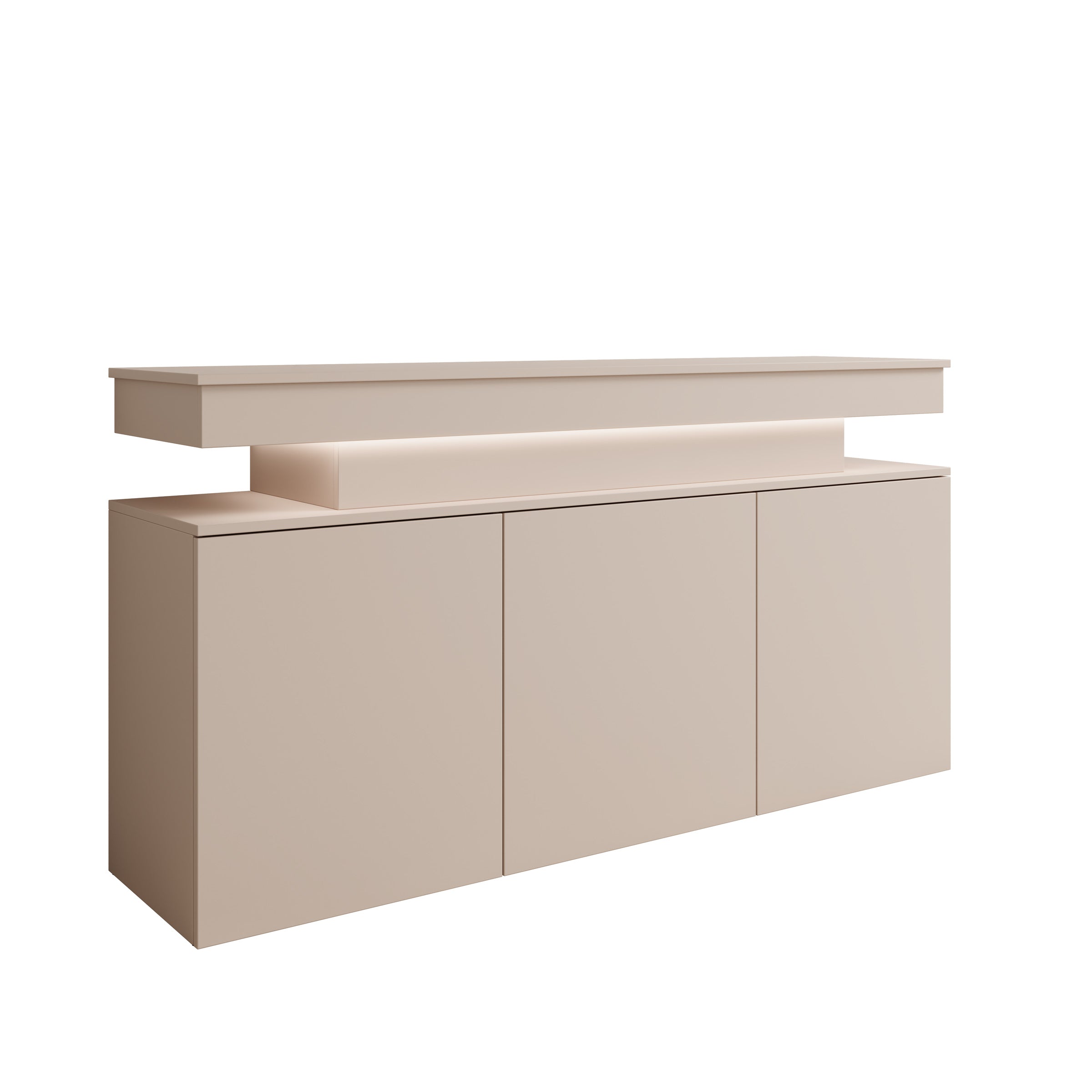 Galan - Dressoir met LED - Beige - 160x39x83 cm