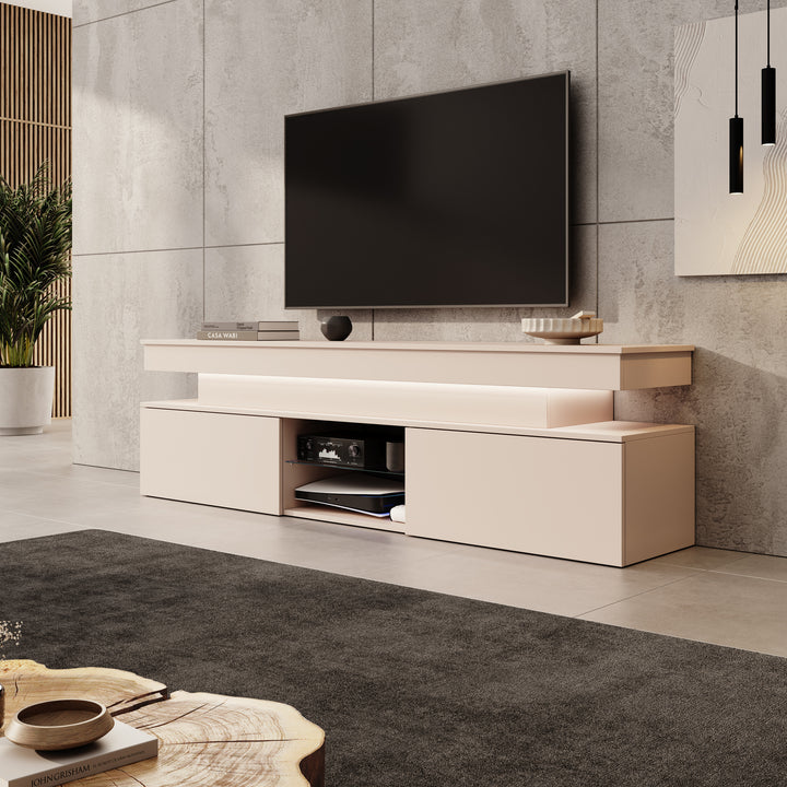Galan - TV-Meubel met LED - Beige - 190x39x54 cm