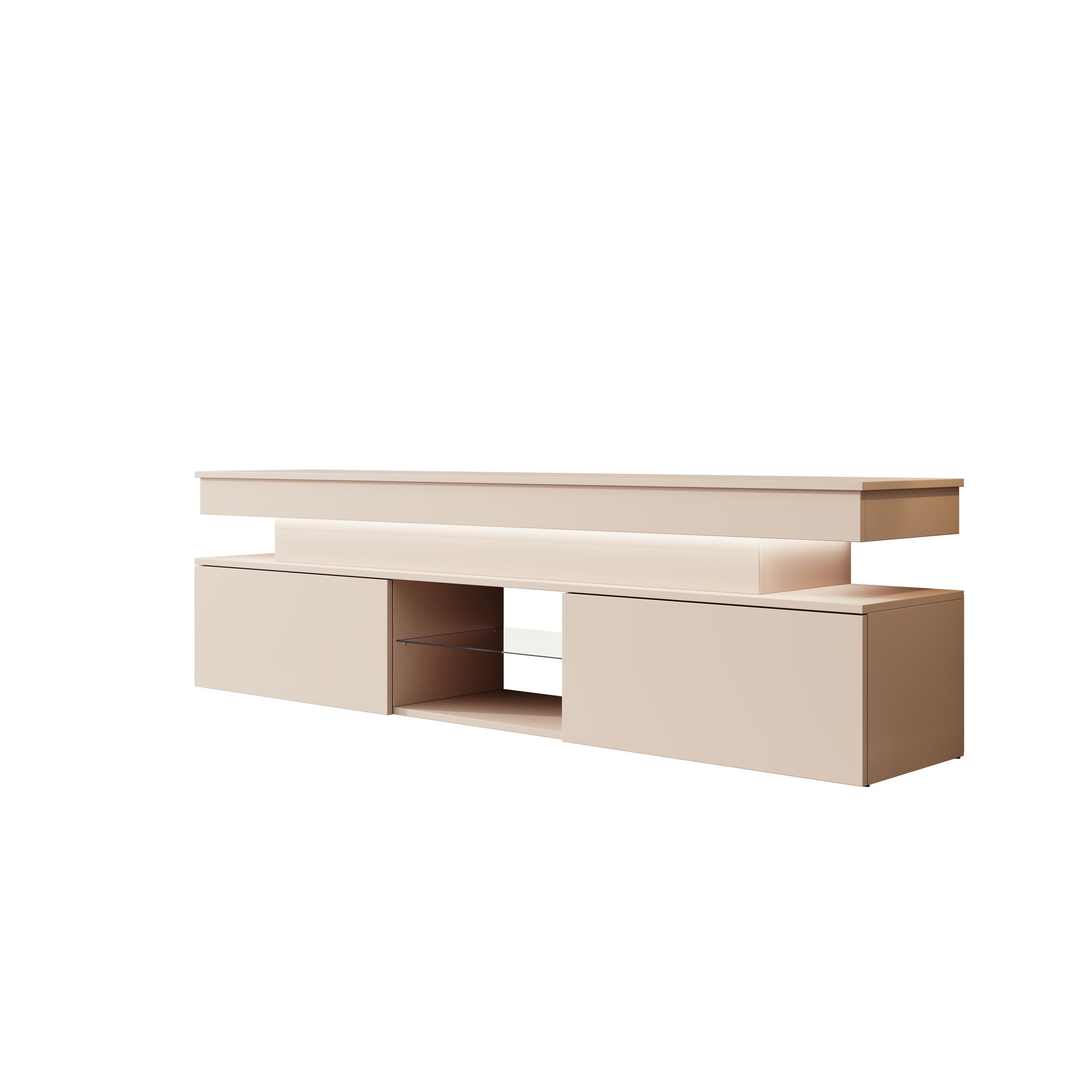 Galan - TV-Meubel met LED - Beige - 190x39x54 cm