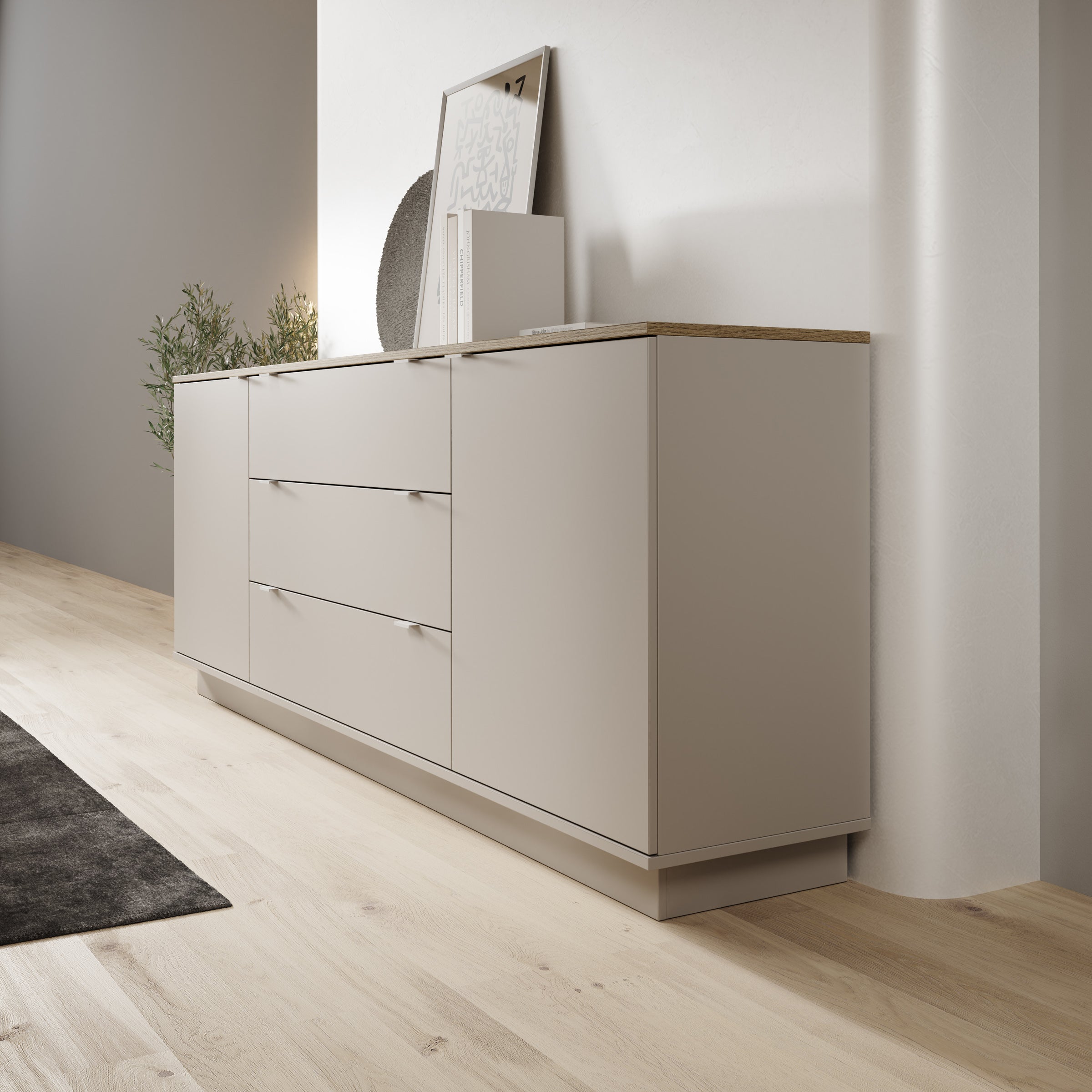 Galeno - Dressoir - Beige - 225x41x86 cm