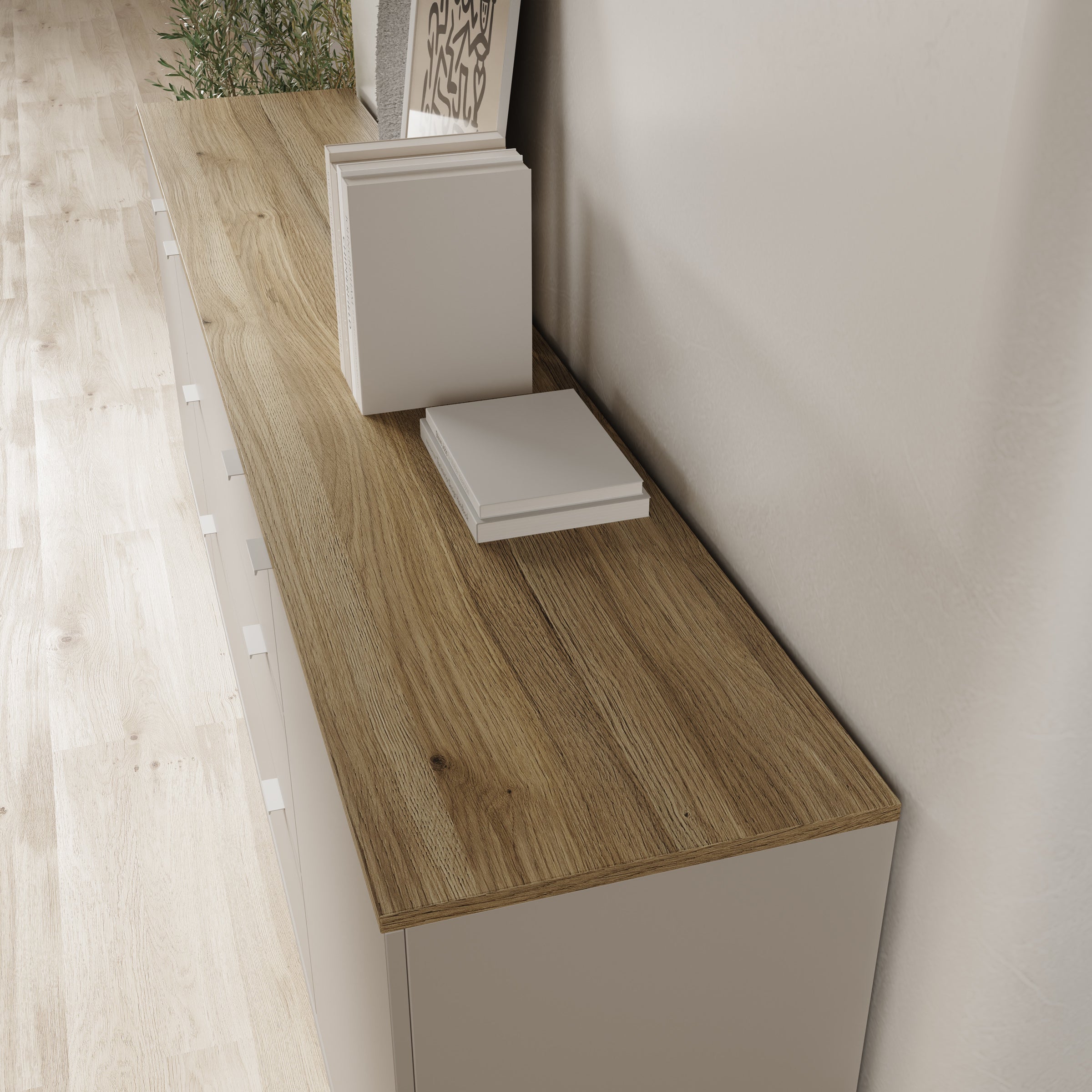 Galeno - Dressoir - Beige - 225x41x86 cm