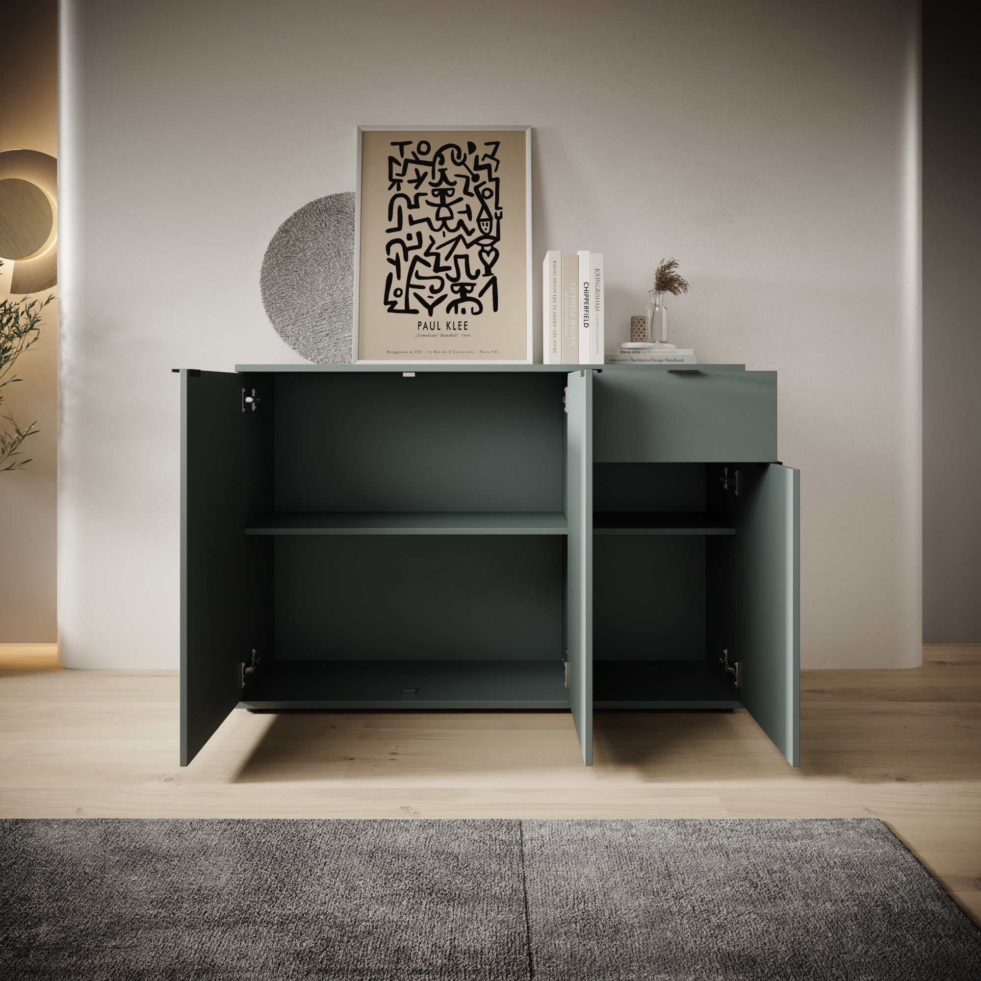 Galeno - Dressoir - Groen - 120x34x82 cm